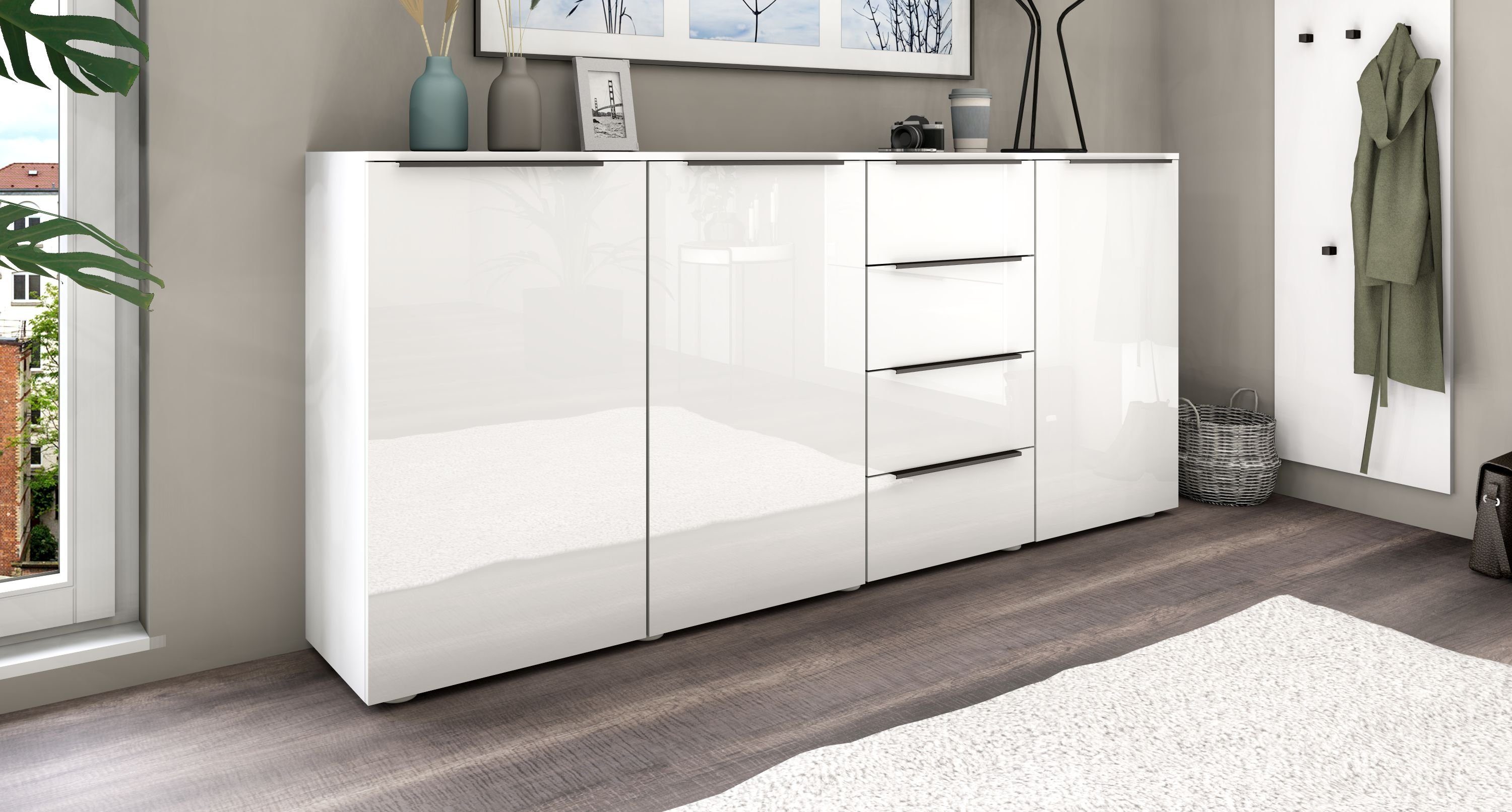 borchardt Möbel Highboard Tom, Breite 200 cm