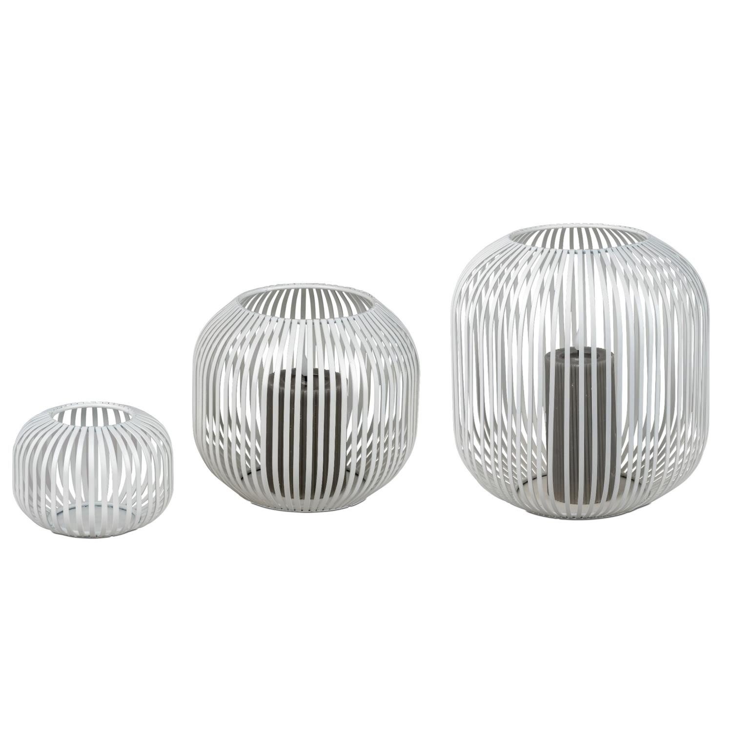 formano Windlicht Stäbe, Farbe: Weiß, Motiv: Stäbe günstig online kaufen