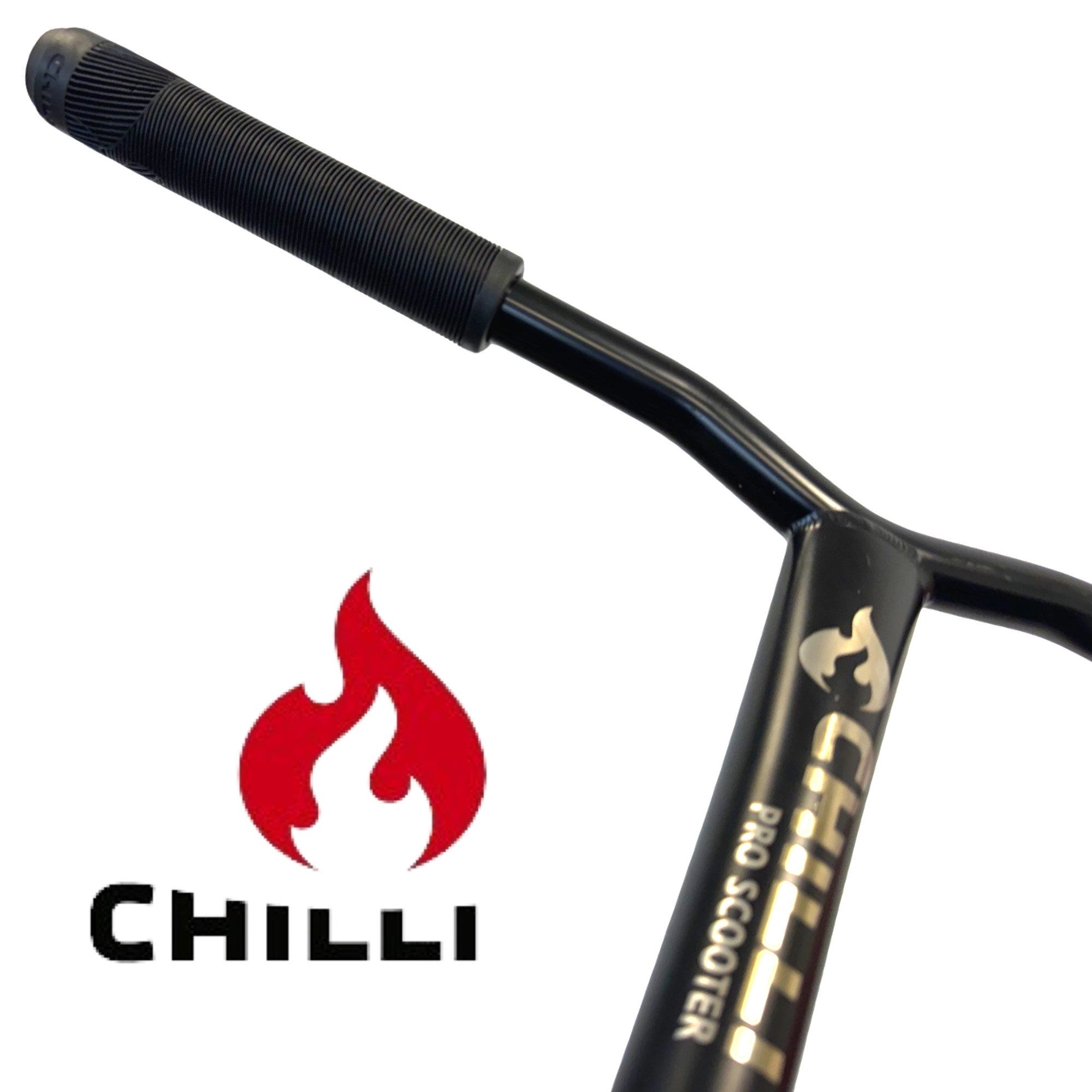 Chilli Pro Scooter Stuntscooter Chilli Stunt-Scooter / BMX / Dirt Fahrrad Griffe XL & Barends schwarz