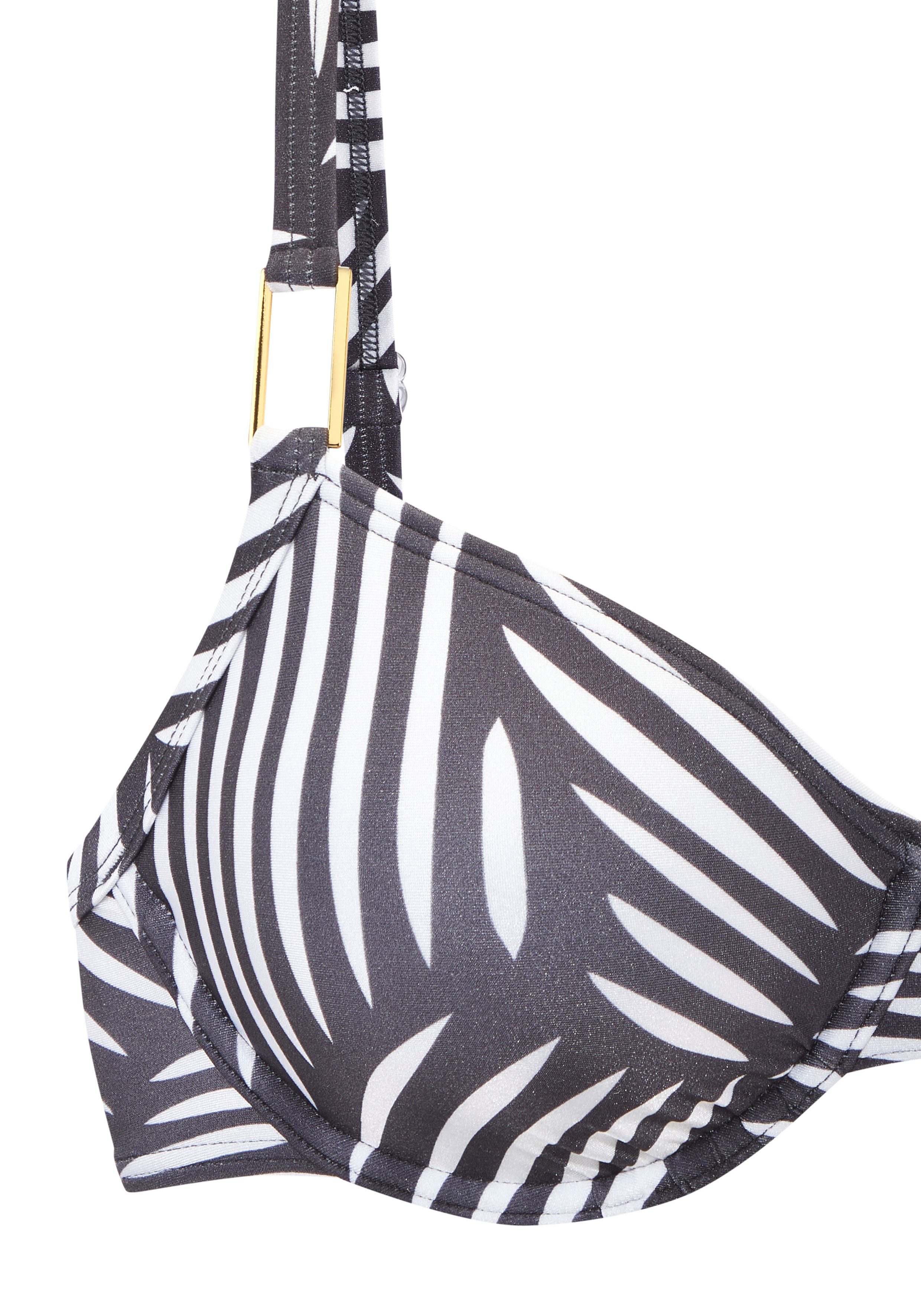 LASCANA Bügel-Bikini-Top Liv, Mit goldfarbenen Schnallen – Bild 3 von 4
