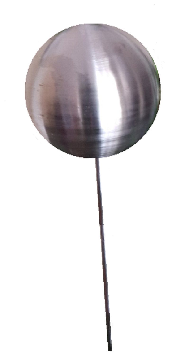 Jürgen Bocker - Gartenambiente Gartenstecker Rosenkugel Edelstahl matt Stab günstig online kaufen