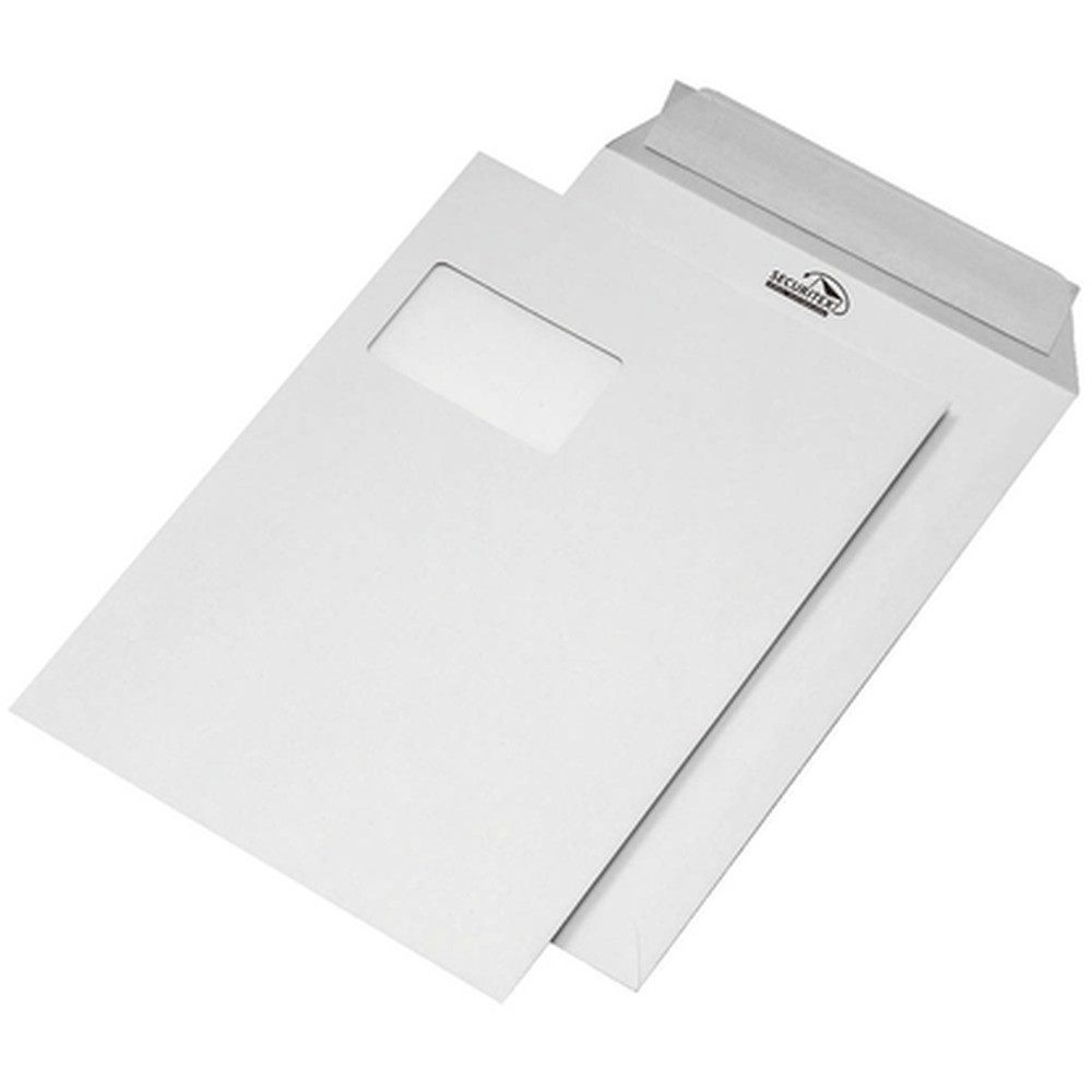 MAILMEDIA Versandtasche MAILmedia Versandtaschen Securitex DIN C4 mit Fenster weiß
