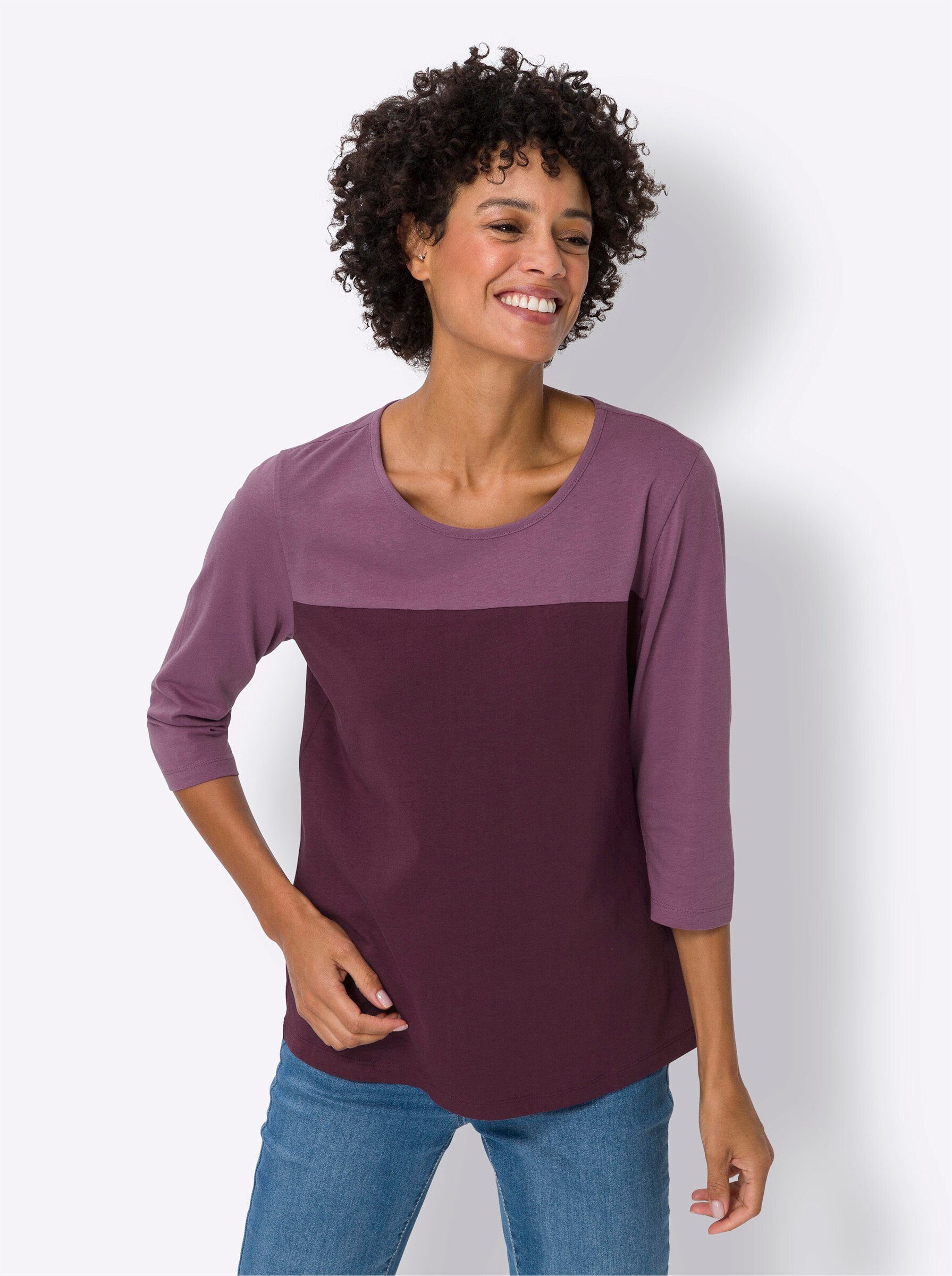 Sieh an! T-Shirt violett-burgund