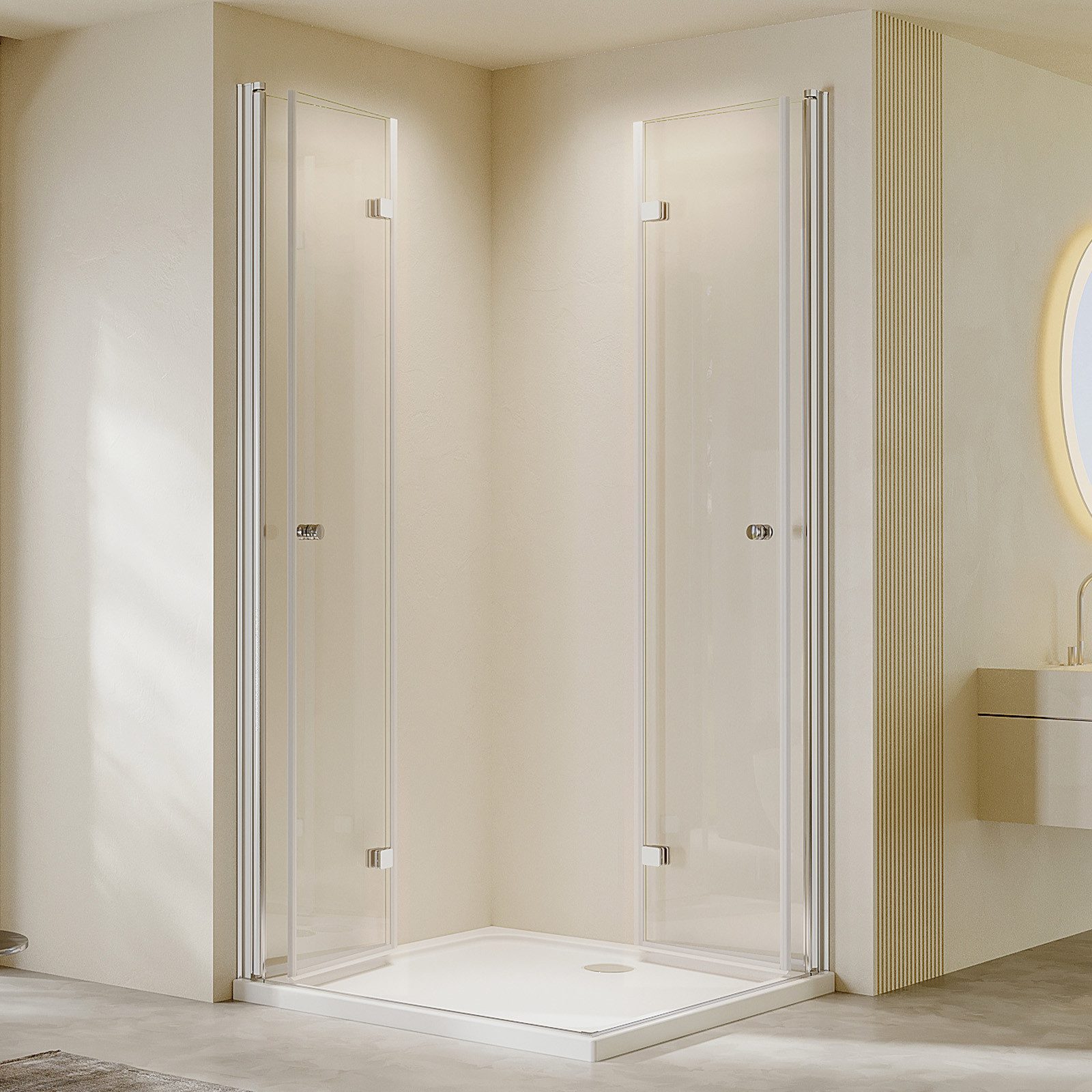 AmuseVera Eckdusche Duschkabine Faltbar Duschabtrennung Eckeinstieg, BxT: 7 günstig online kaufen