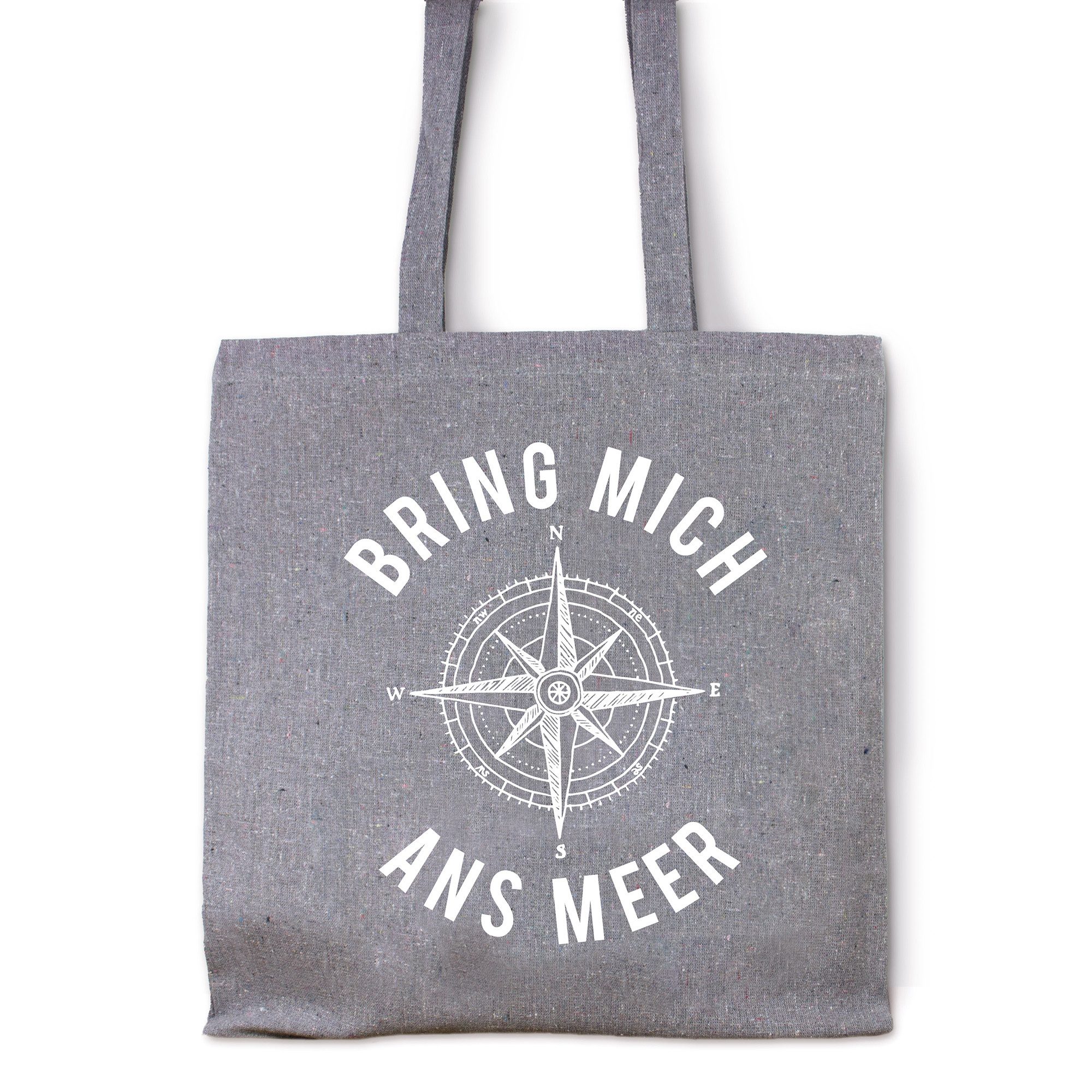 Bow & Hummingbird Beuteltasche Baumwoll-Beutel Bring mich ans Meer, Aus recycelter Baumwolle