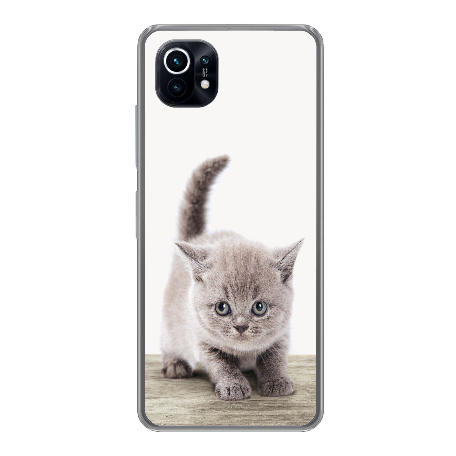 MuchoWow Handyhülle für Xiaomi Mi 11 Kätzchen - Katze - Haustiere - Jungen - Kinder - Mädc, Phone Case, Silikon, Schutzhülle Dünn