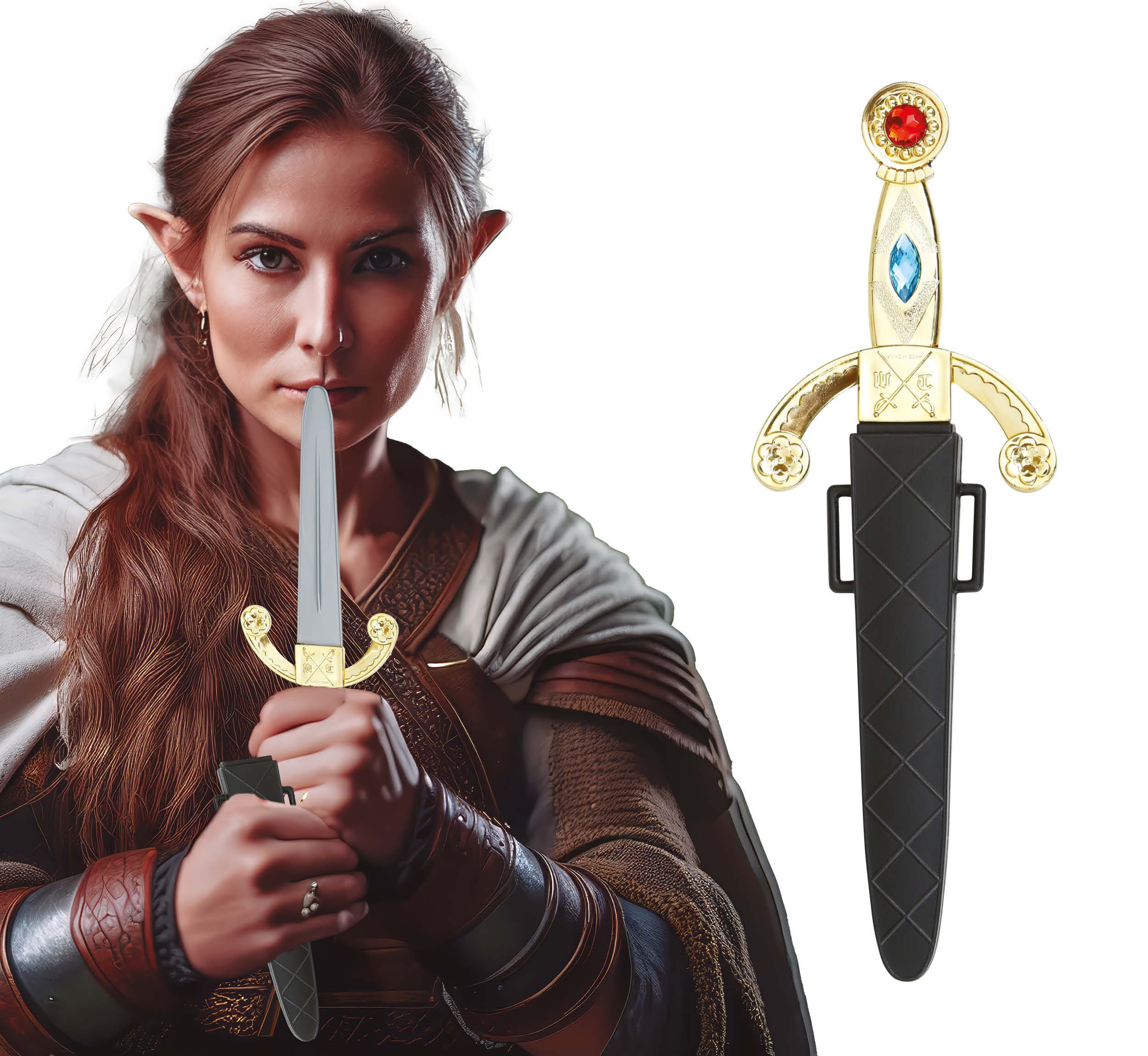 Fiestas Guirca Kostüm, Prinzessin Mittelalterliche Dagger Fantasiearena Antike Dolchklinge Ma