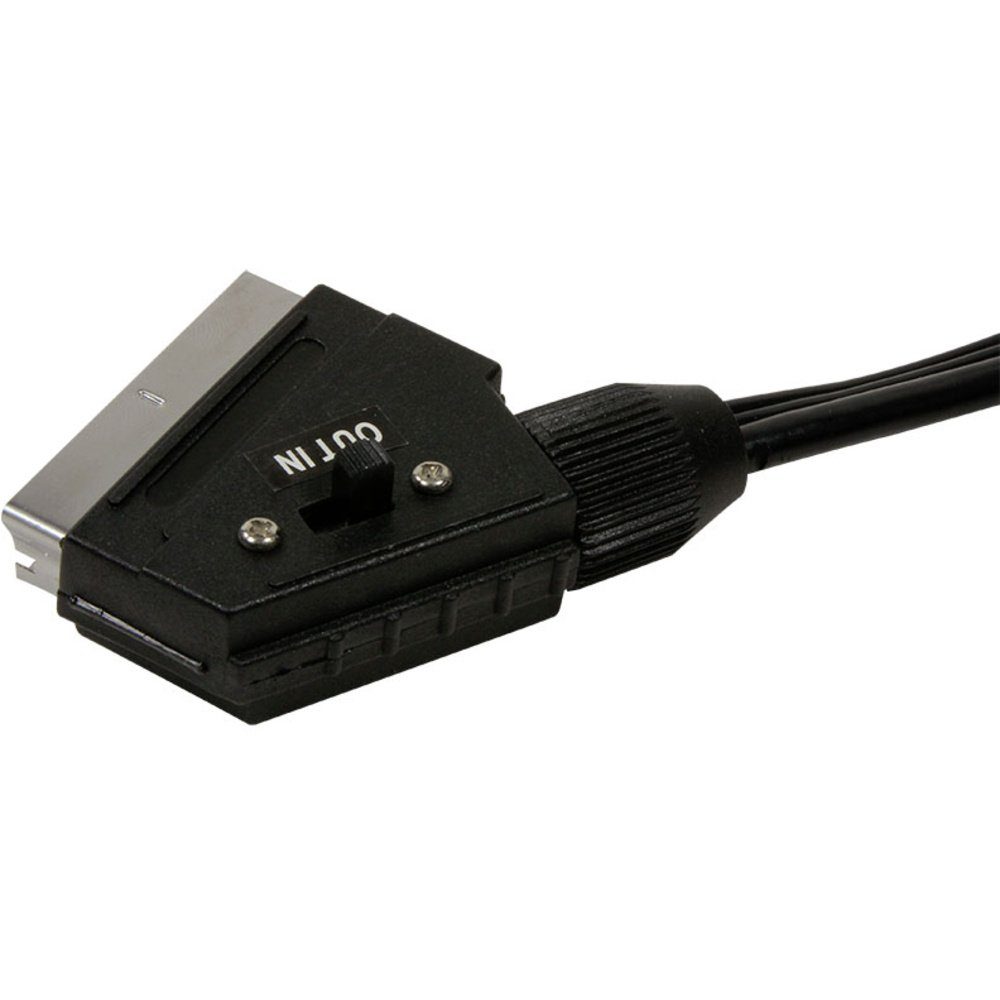 LogiLink LogiLink SCART / Cinch TV, Receiver Anschlusskabel [1x SCART-Stecker - Audio- & Video-Kabel, (200.00 cm)