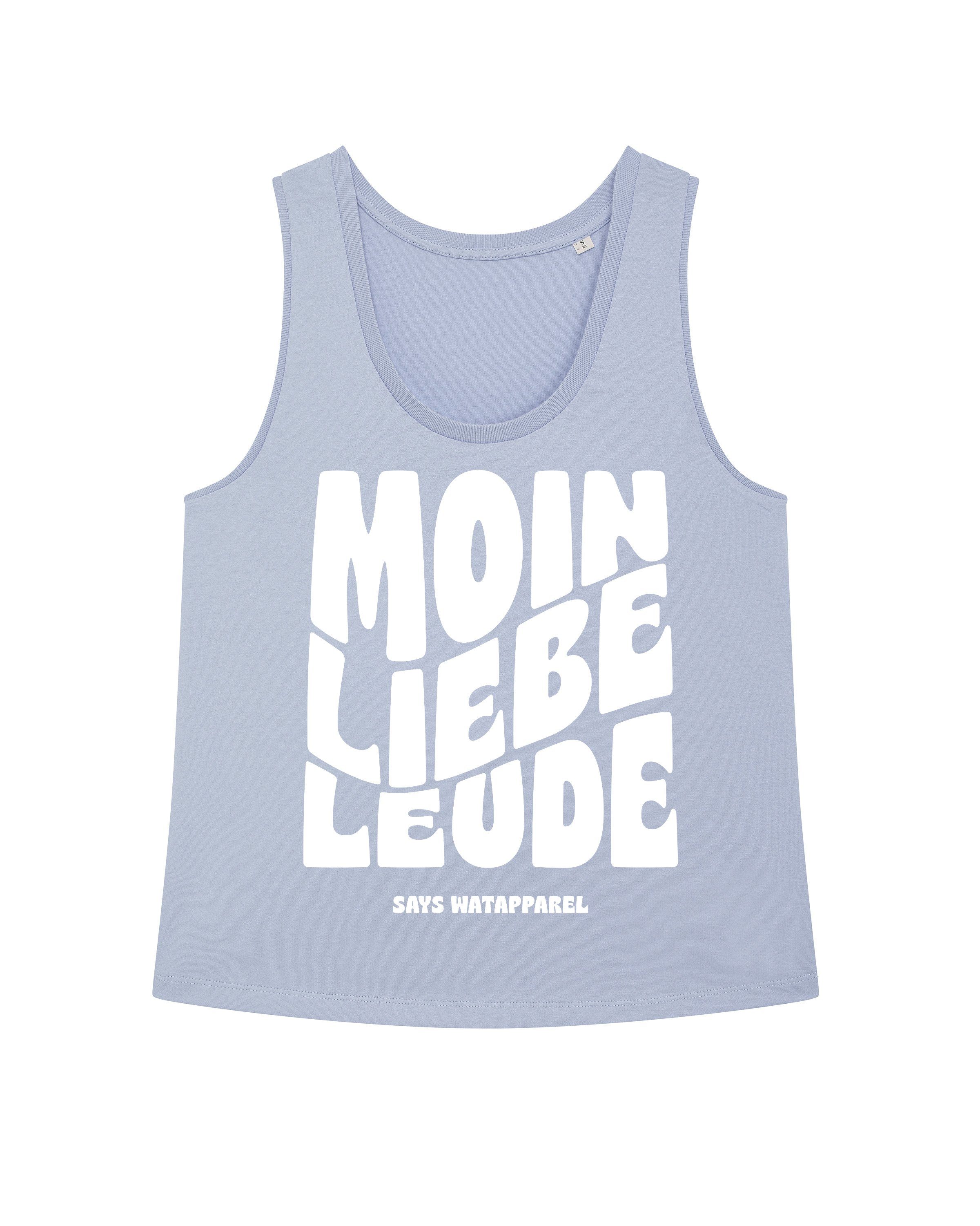 Print-Shirt liebe wat? Serene Moin Leude Blue (1-tlg) Apparel