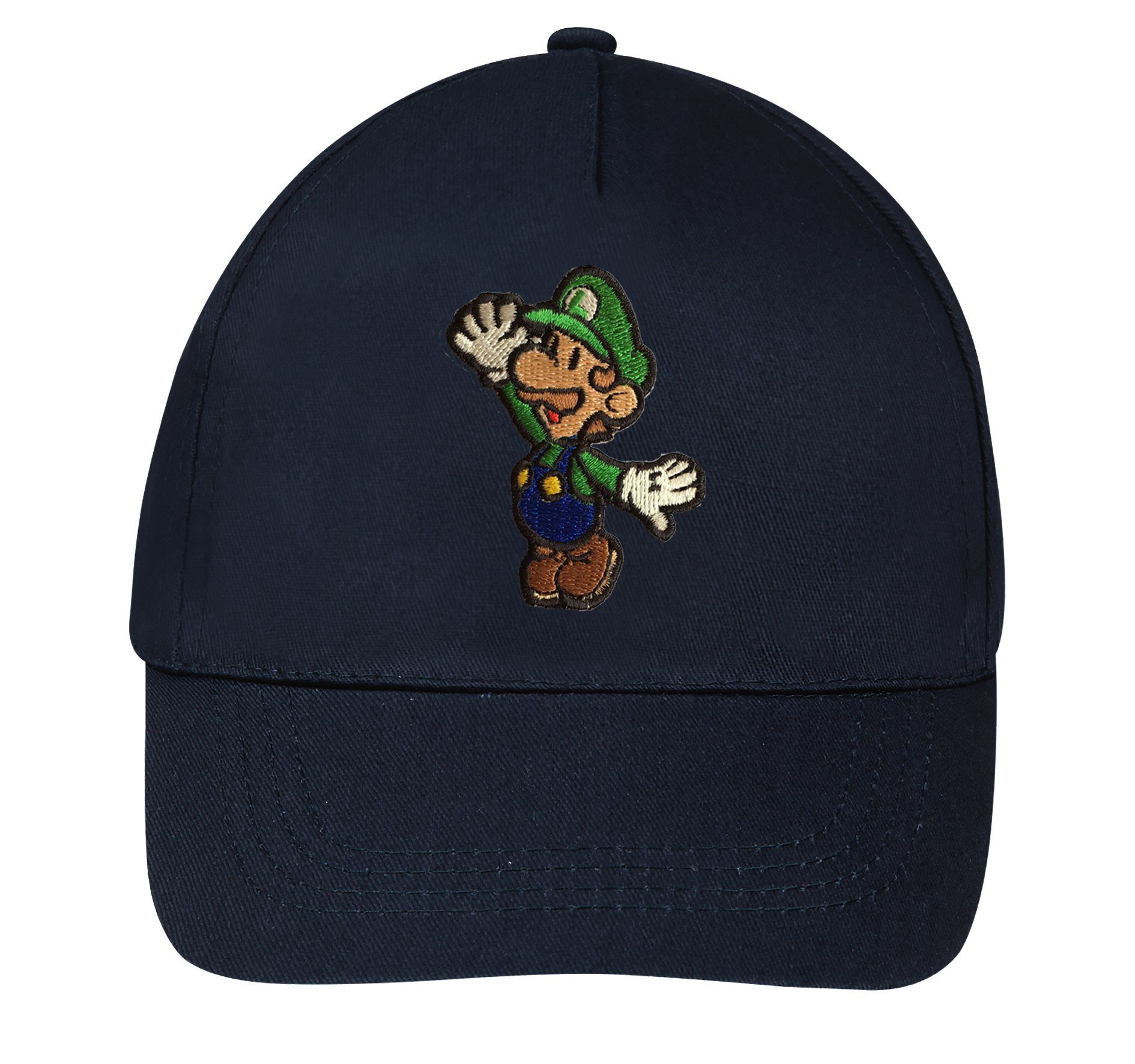 modischer Stickerei Logo Baseball Kinder Luigi Navyblau mit Youth Designz Cap Cap