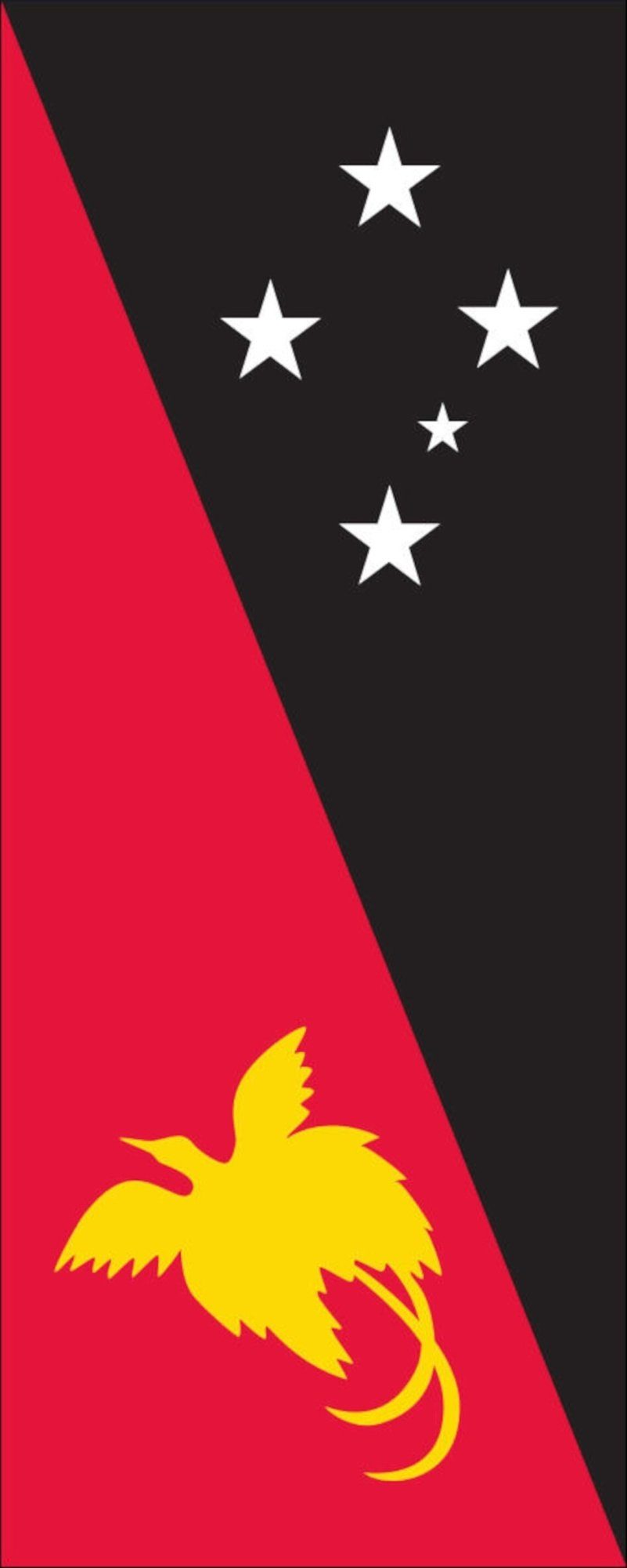 flaggenmeer Flagge Flagge Papua-Neuguinea 110 g/m² Hochformat