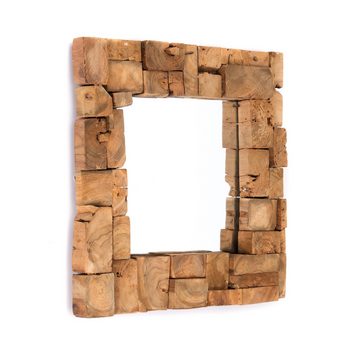 CREEDWOOD Wandspiegel WANDSPIEGEL "MOSAIK", 50 cm, Massivholz, Holz Mosaik Flurspiegel