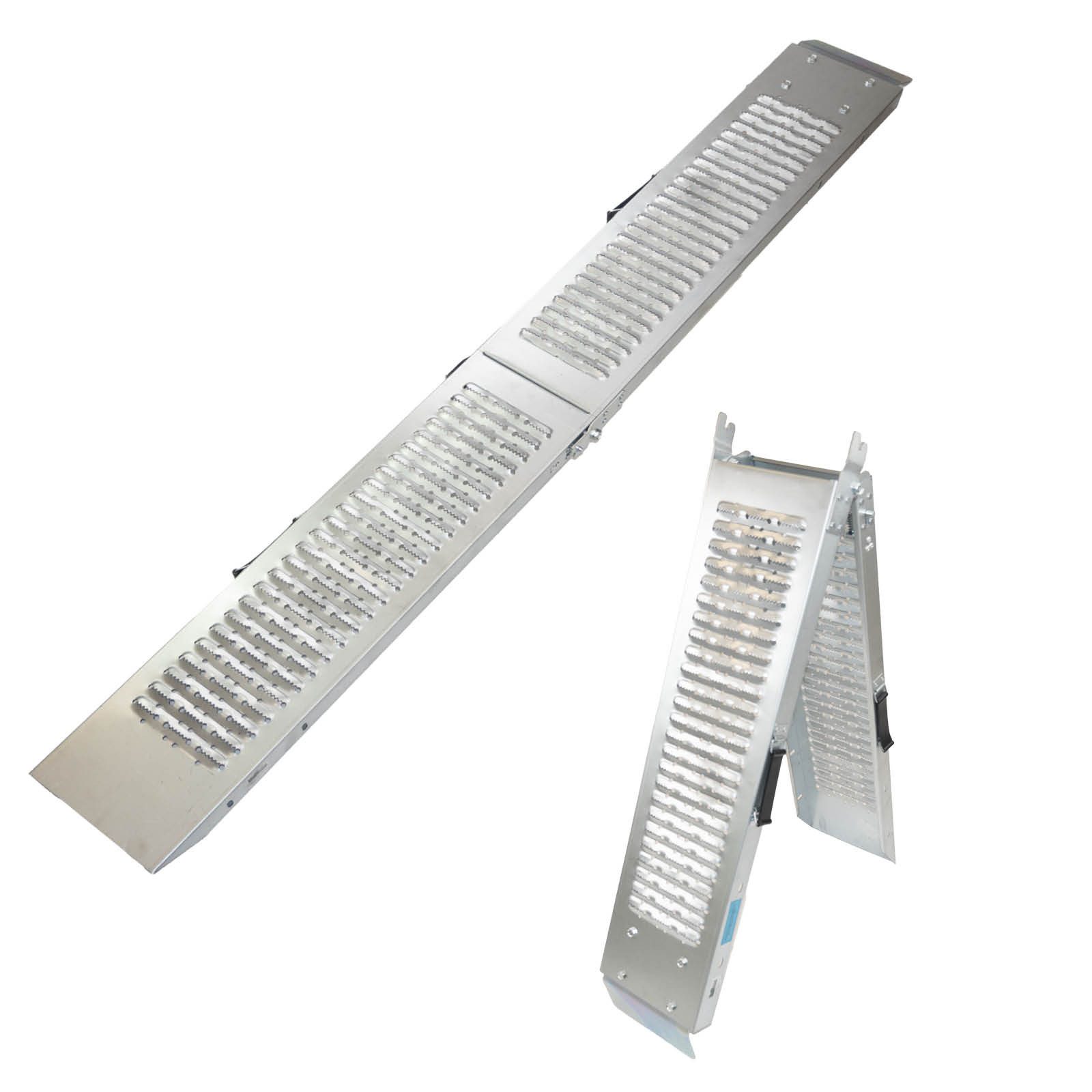 TRUTZHOLM Auffahrrampe klappbar 189cm Tragkraft 200kg Stahl grau geriffelt Verladerampe Rampe (Stück, 1-St), geriffelt