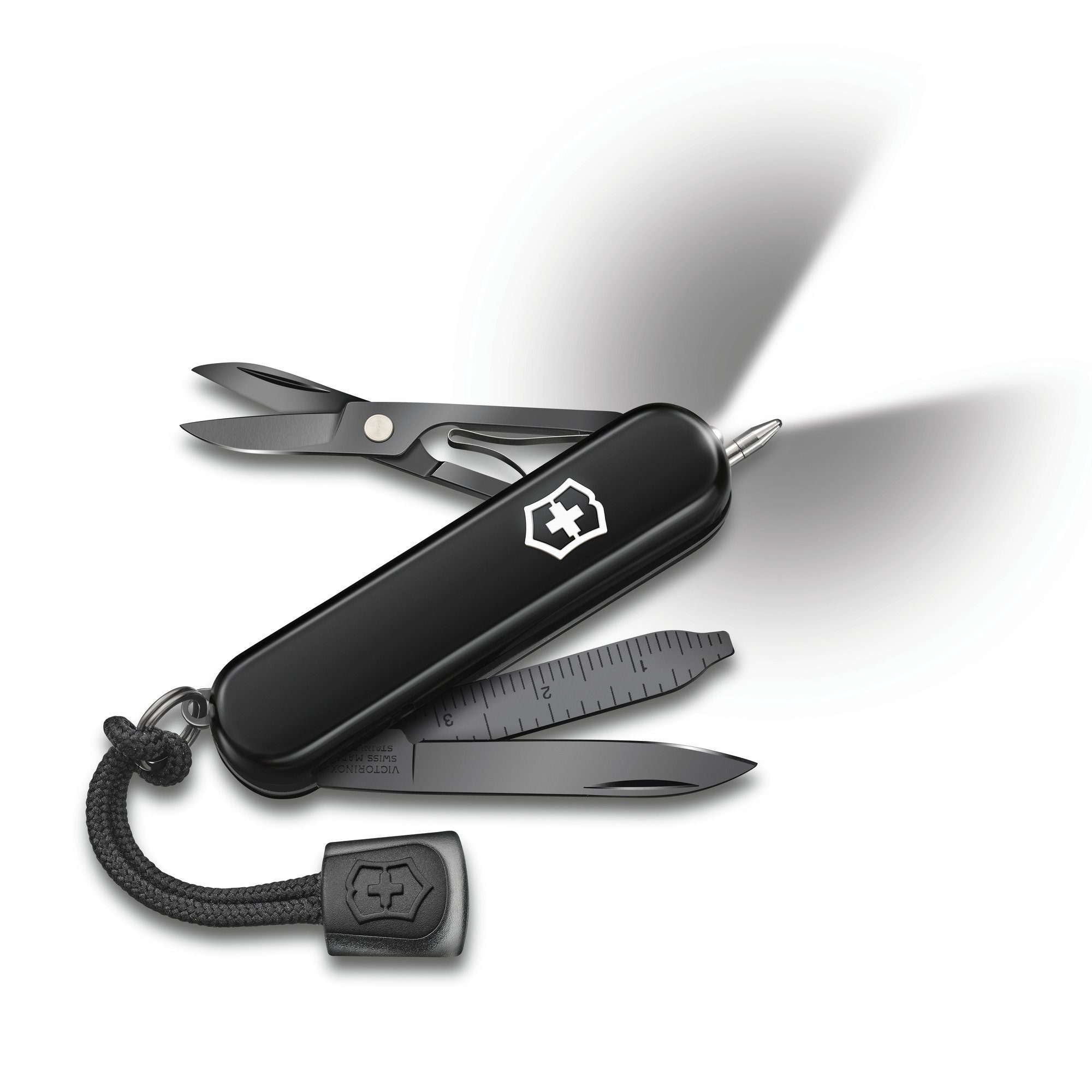 Signature Victorinox Black Taschenmesser Onyx LED-Licht Funktionen 8 Lite