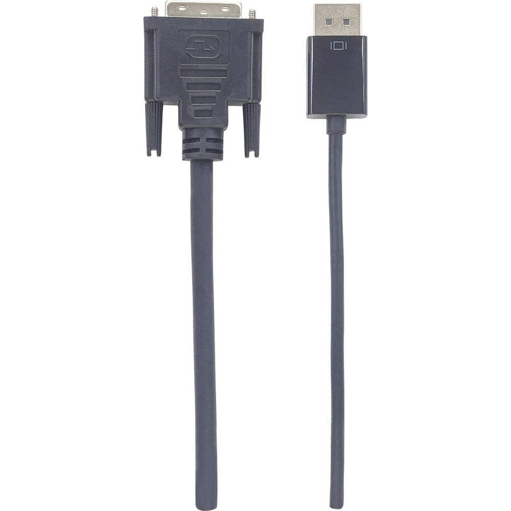 DisplayPort DVI-Kabel UL-zertifiziert 1.2a HDMI-Kabel, Folienschirm, auf DisplayPort (3.00 cm), MANHATTAN