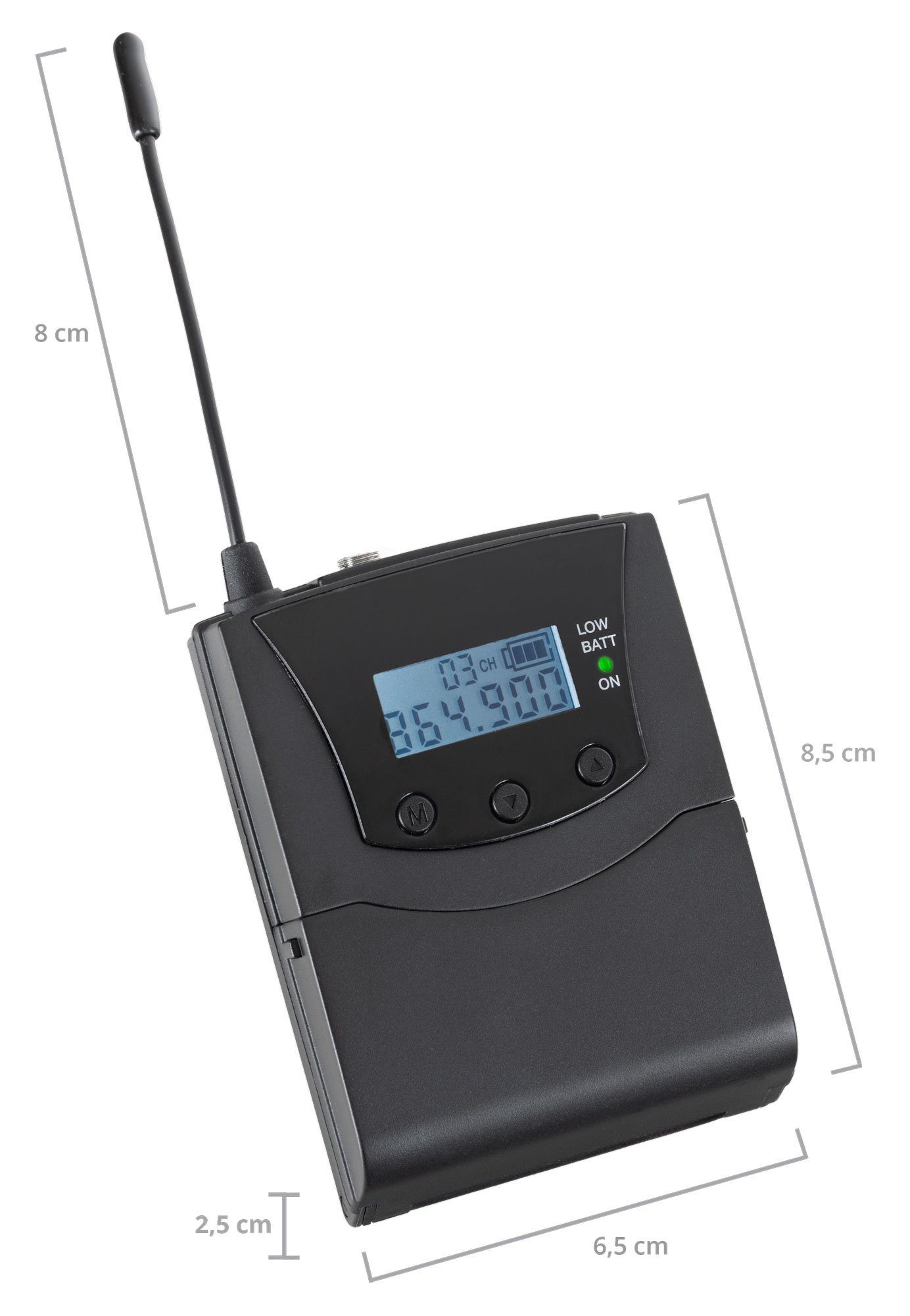 Beatfoxx Silent mit Aux- Transmitter SDT-BP30 Stereo Eingang) Mit Bodypack-Sender (Wireless Mikrofon- 3 V2 und UHF-Technik, Kanäle, Funk-Kopfhörer Guide