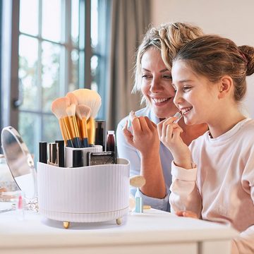 Fivejoy Kosmetikkoffer 360°Drehbarer Kosmetikbox Kosmetik Organizer für Frisiertisch Bad
