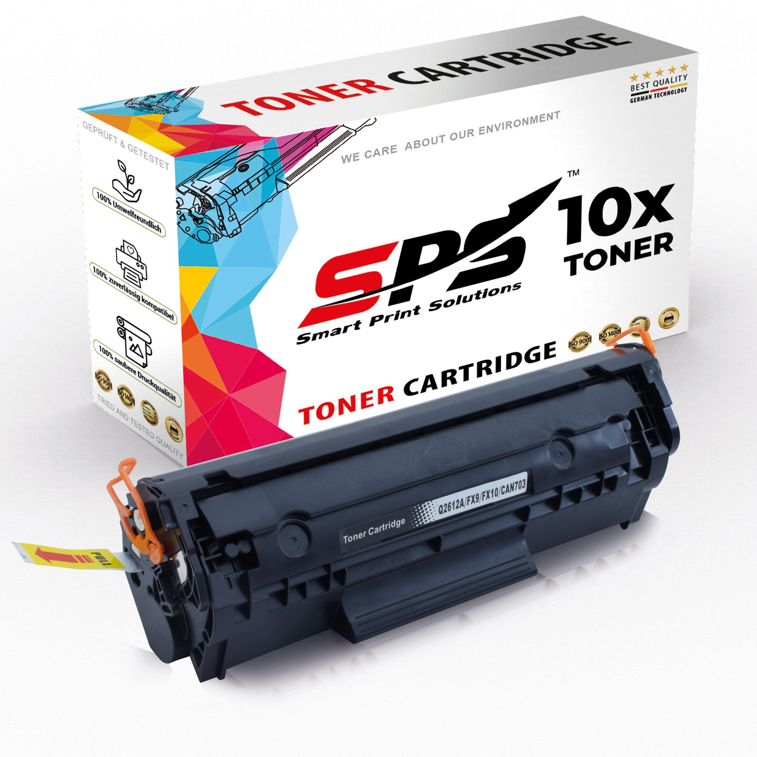 Laserjet (10er Pack) 12A Kompatibel Tonerkartusche SPS AIO für Q2612A, 3055 HP