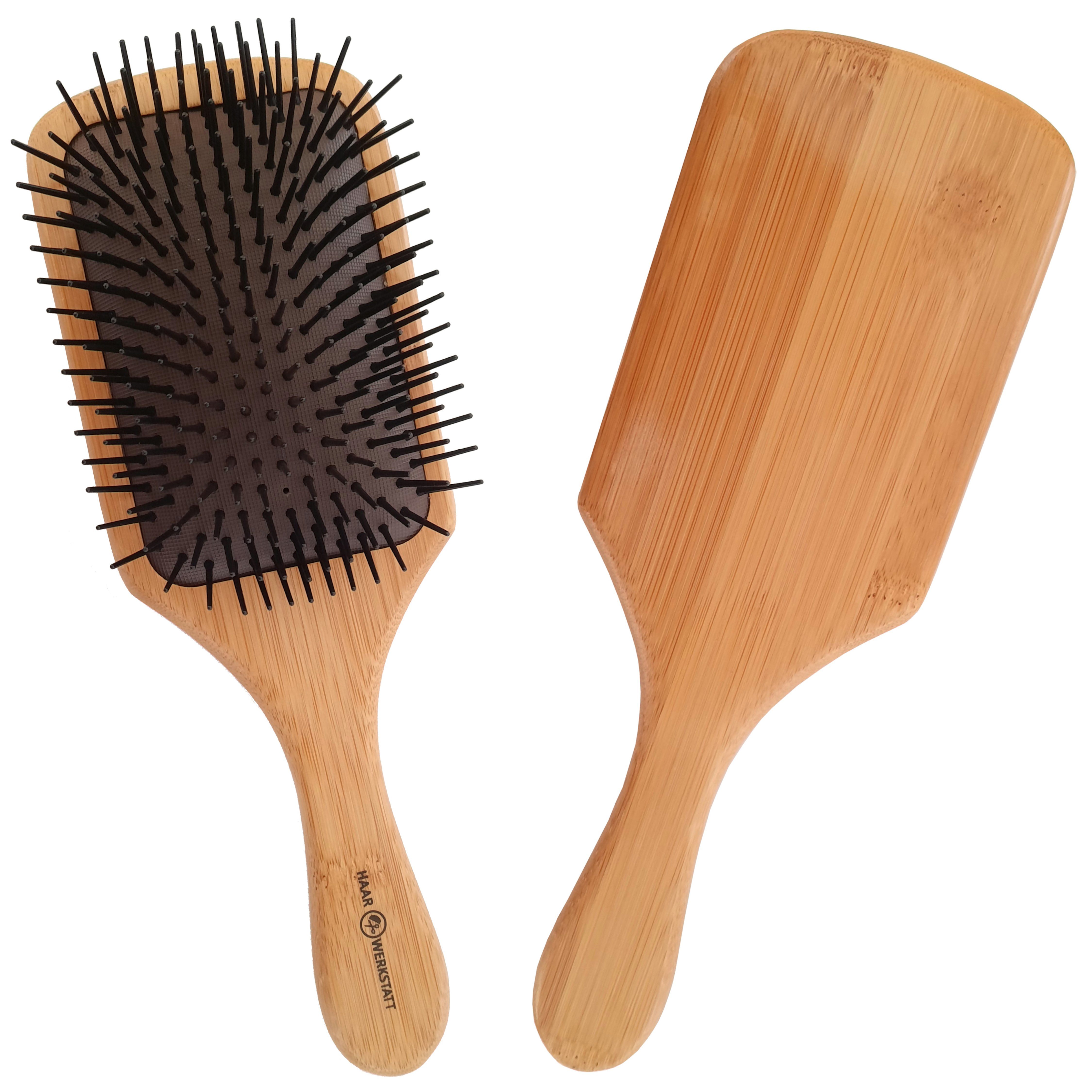 Haarwerkstatt Haarbürste Profi Haarbürste für Damen & Herren, Die weichen Borsten vereinfachen das Durchkämmen der Haare