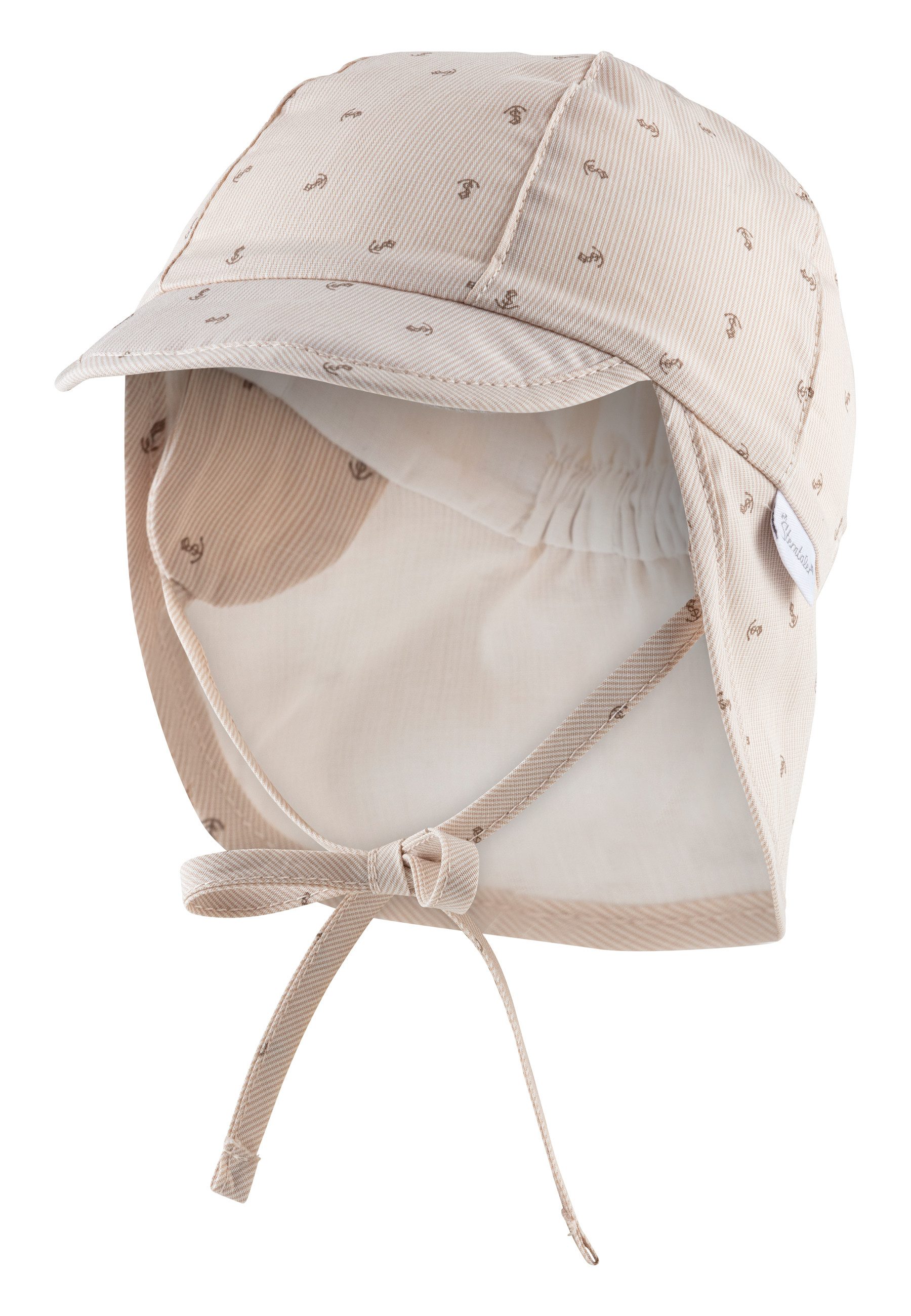 Sterntaler® Schirmmütze Schirmmütze mit Nackenschutz Anker (1-St) Kindermütze Baumwollmischgewebe mit Anker-Motiven