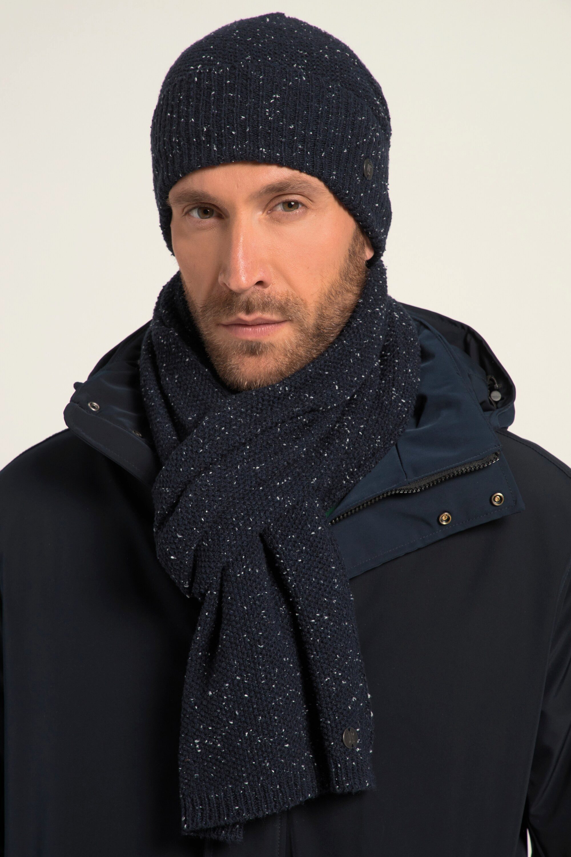 JP1880 Strickhandschuhe Mütze Umschlag meliert günstig online kaufen