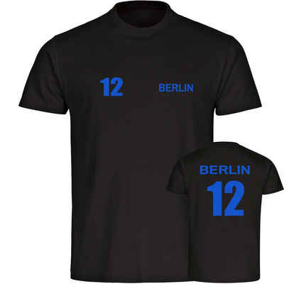 multifanshop T-Shirt Kinder Berlin blau - Trikot 12 - Boy Girl
