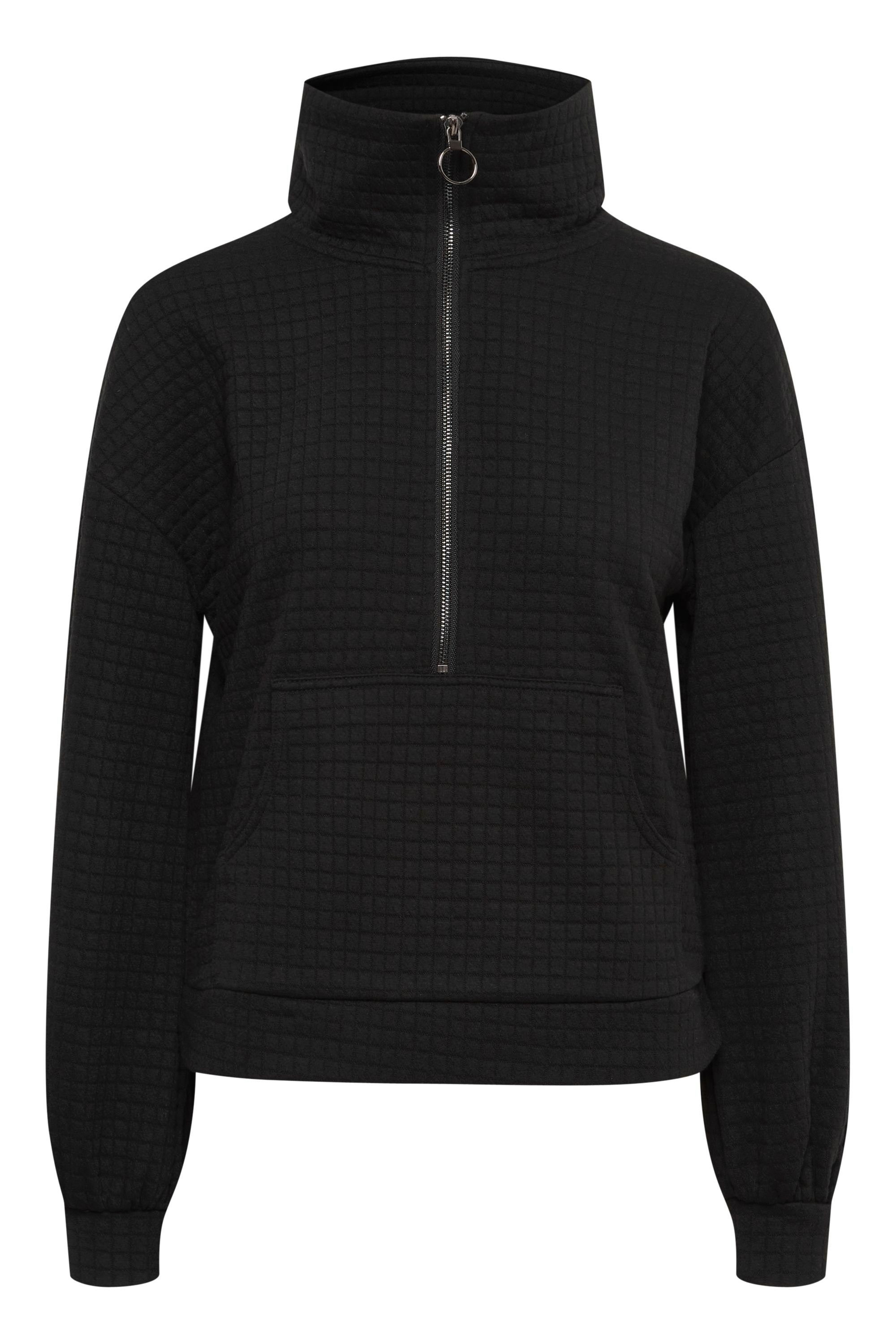 (200451) 20810527 Black Strukturmuster BYULISA Sweater Moderner - b.young mit Sweater