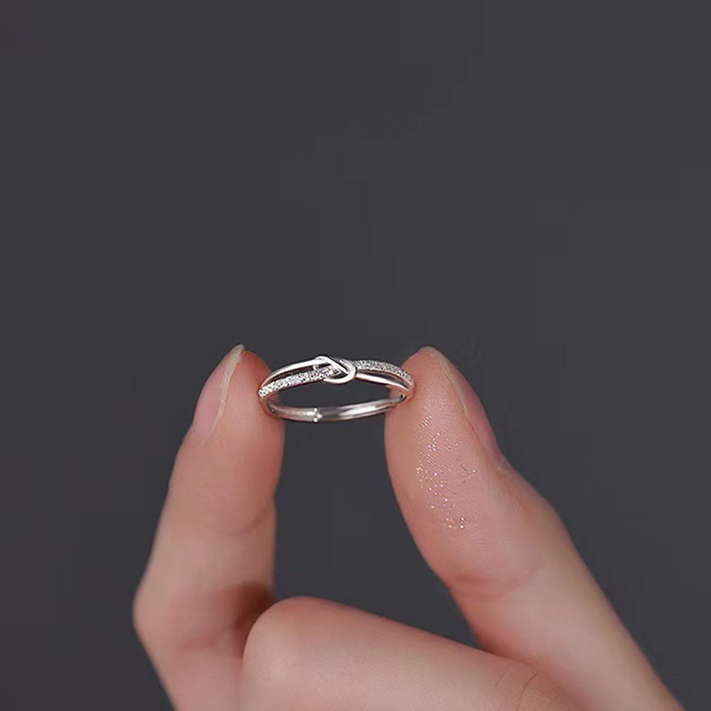 The Beauty House Fingerring Verlobungsring silberfarbiger Ring