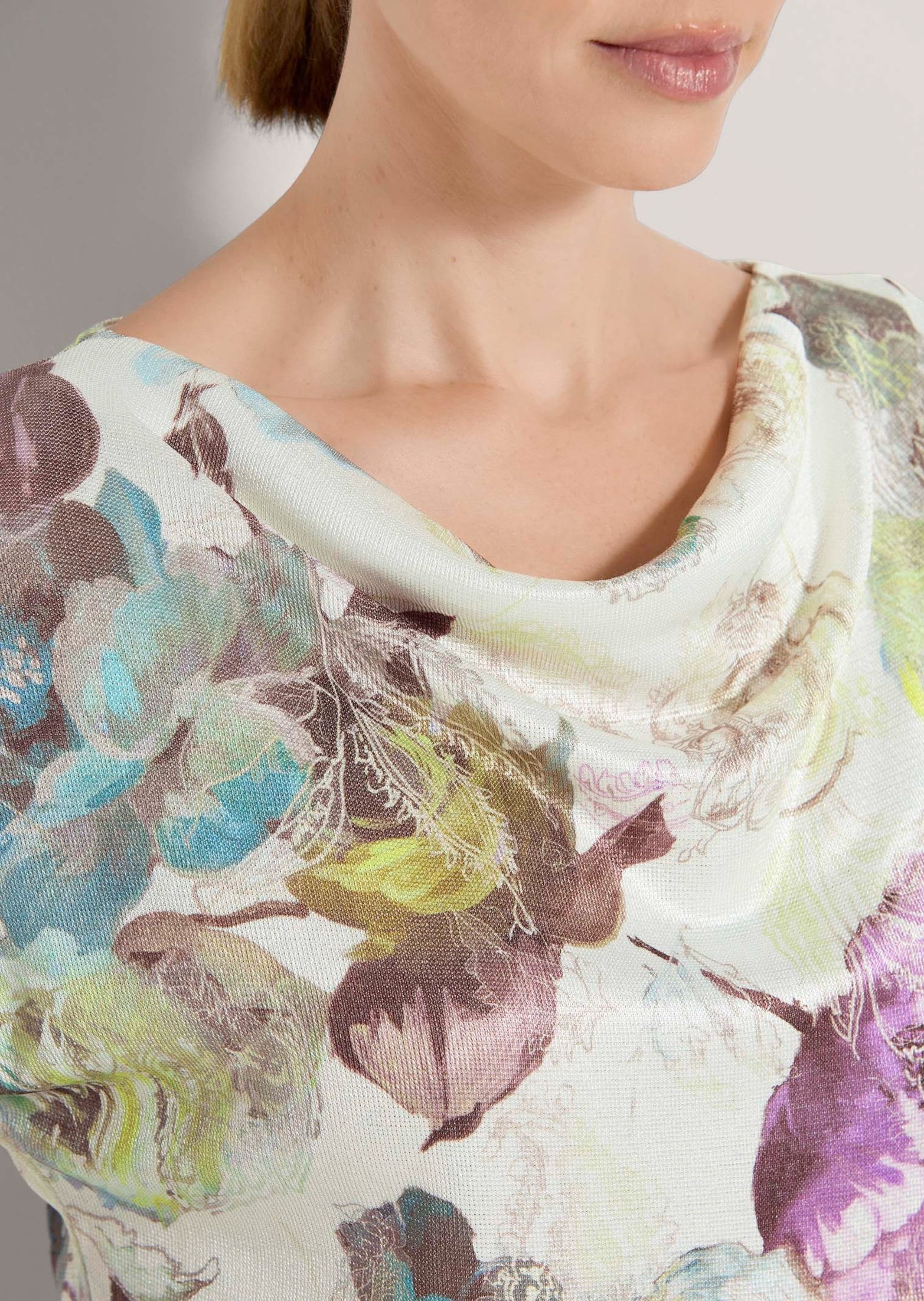 MADELEINE Strickpullover Pullover mit Unikat-Druck