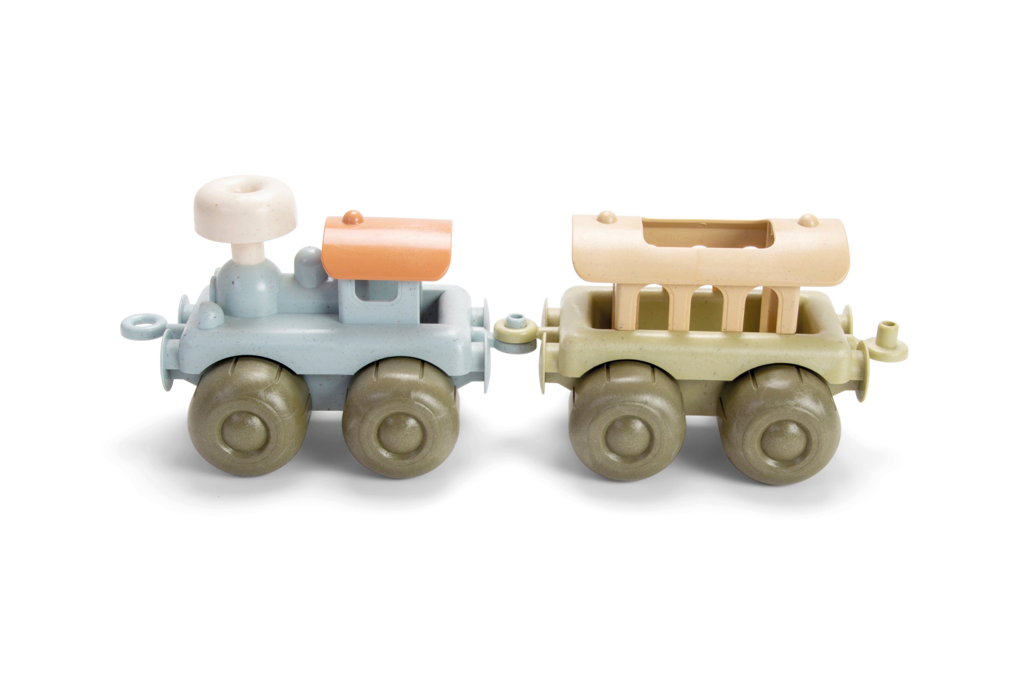 dantoy Spielzeug-Eisenbahn Spielzeugzug Spiele Zug mit Lok und Wagon, Material: Bio-Kunststoff aus 90% Zuckerrohr - spülmaschinengeeignet