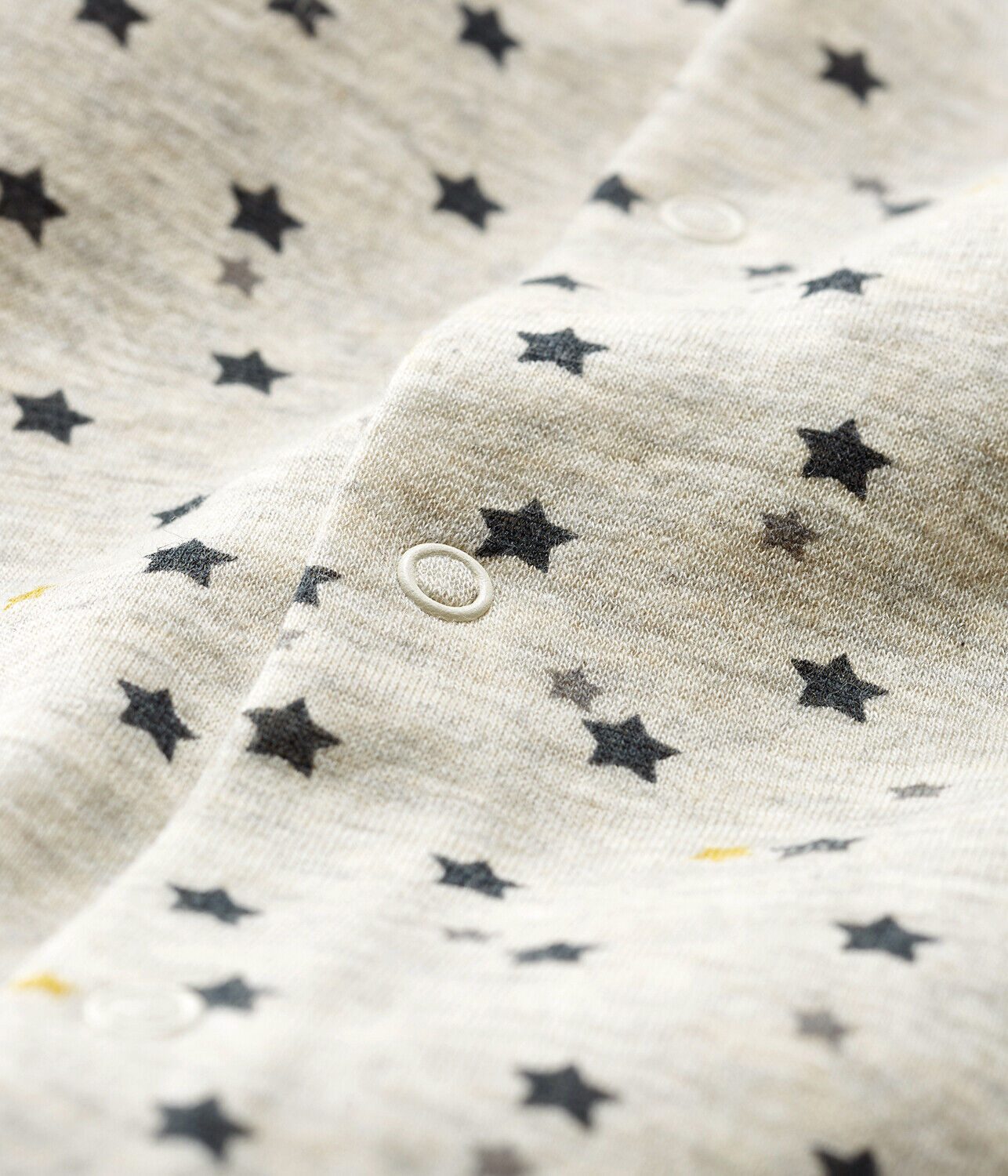 Petit Bateau Strampler PETIT BATEAU Strampler Overall Bodysuit allover Sterne grau blau