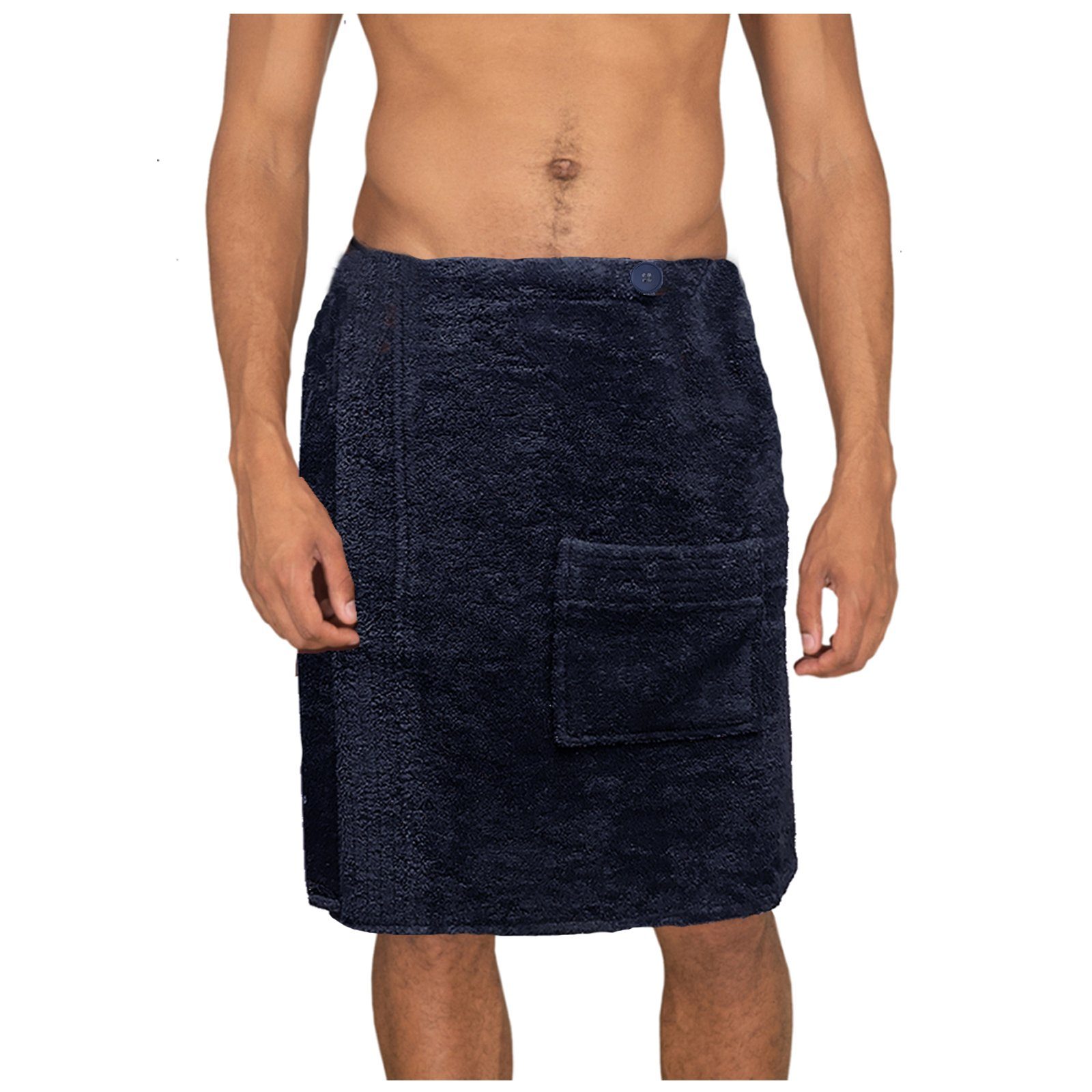 JEMIDI Saunatuch, Sauna Frottee Kilt Sarong MXXL Herren 100 Baumwolle