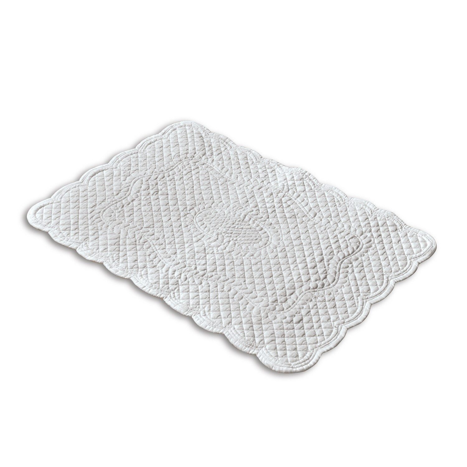 Mirabeau Badematte Badematte Meggie weiß, Höhe 70.0 mm, 100% Baumwolle, Füllung: 100% Polyester