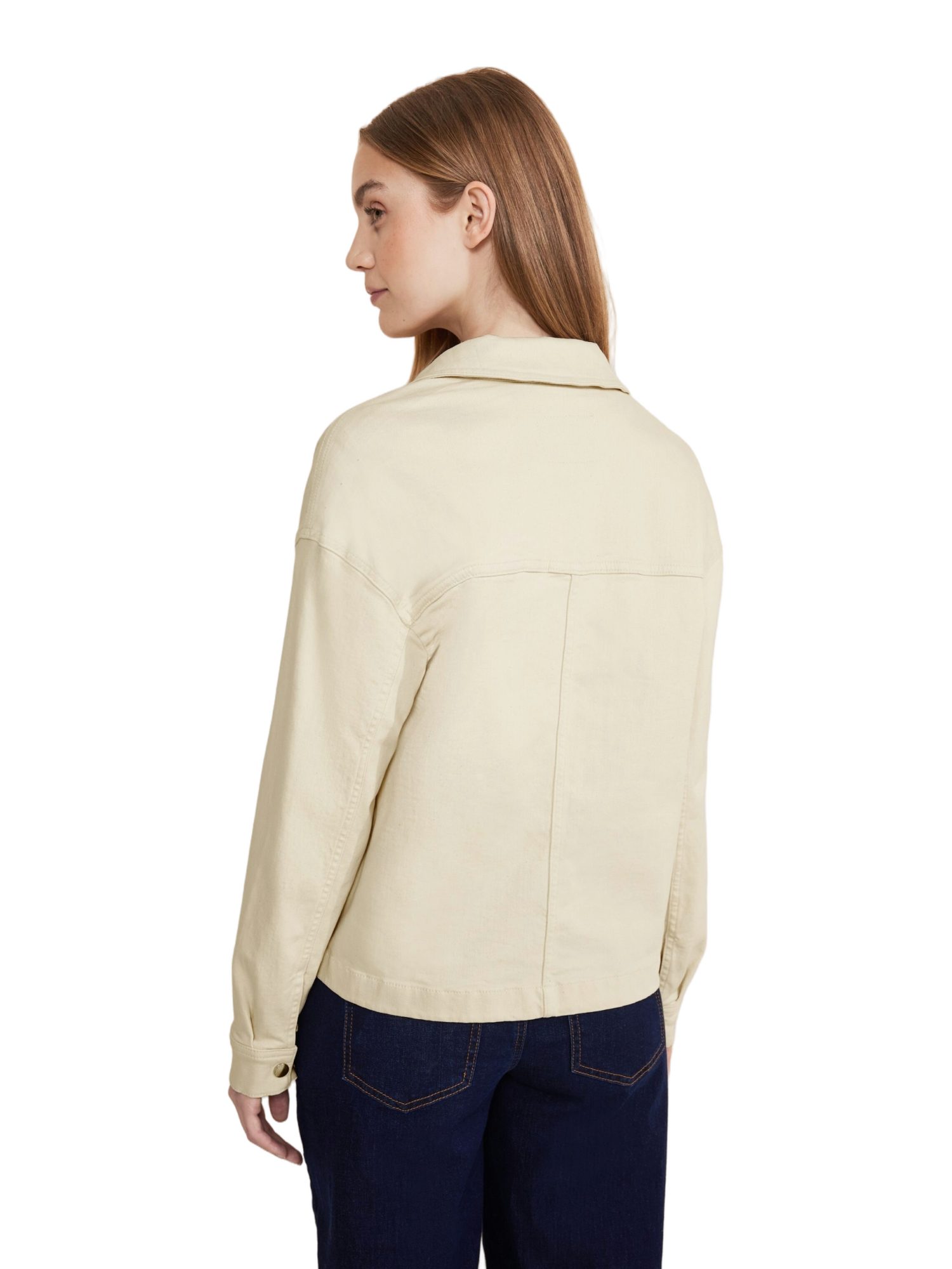 STREET ONE Jackenblazer natur,Casual,Baumwolle,Unifarben,Kent,Lang,Regular Fit