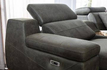 JVmoebel Wohnzimmer-Set Grau Wohnzimmer Polster Set XXL Big Multifunktion Sofas 3+3 Sitzer, (2-St., Nur 2x 3 Sitzer), Made in Europe