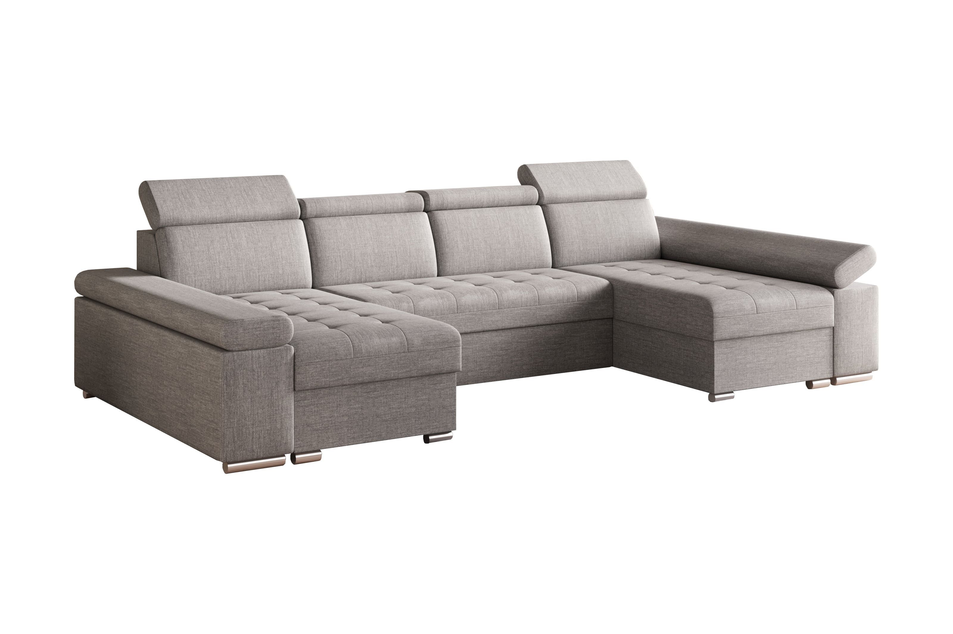 MOEBLO Wohnlandschaft LUKA U, Couch für Wohnzimmer Schlafsofa Sofa verstell günstig online kaufen