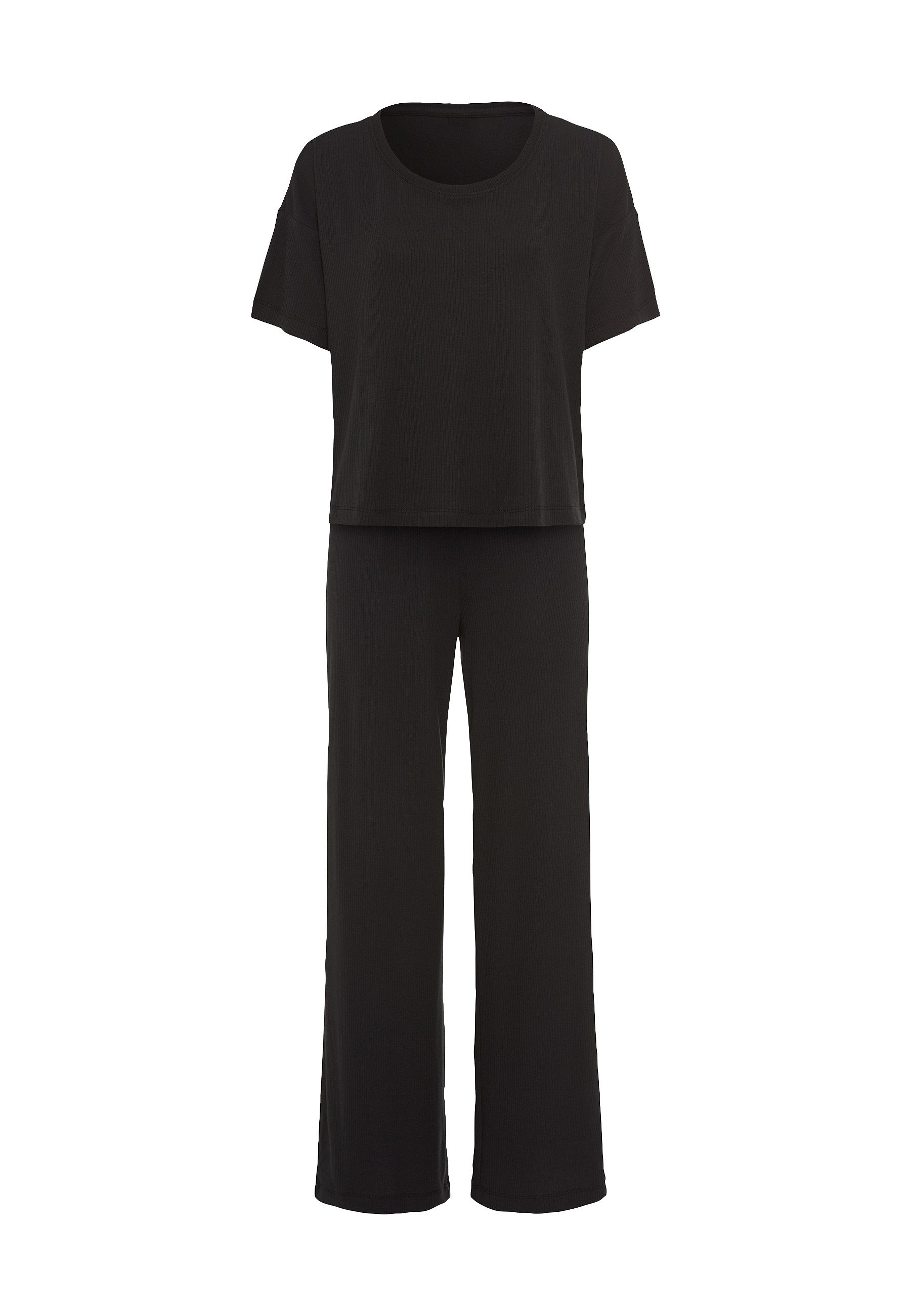 LSCN by LASCANA Pyjama (Set, 2 tlg) mit kleiner Zierknopfleiste an der Hose günstig online kaufen