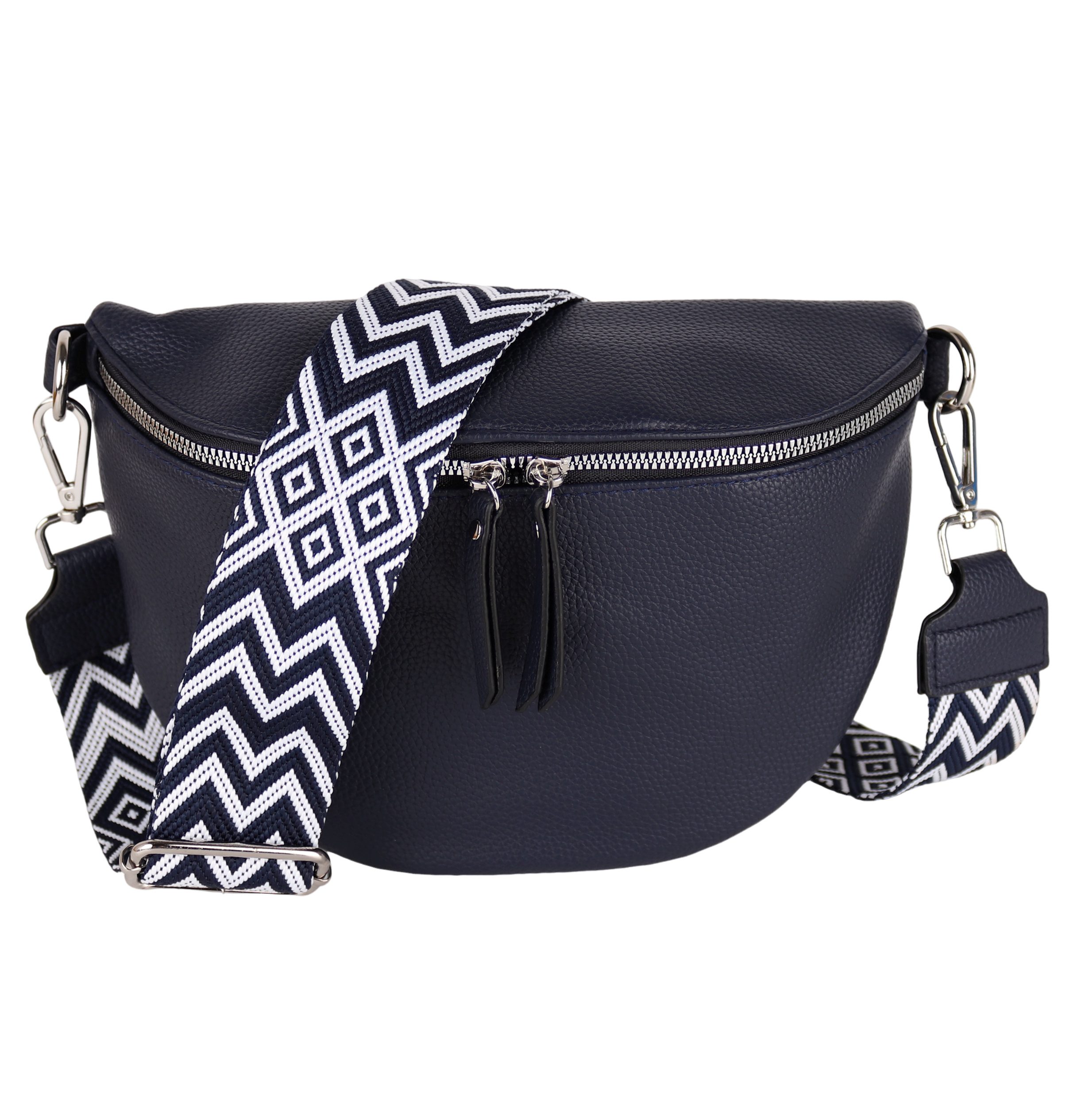 MIRROSI Bauchtasche Damen Taschen, Umhängetasche, Brusttasche, 26x18x9cm Veganes Leder (Schultertasche für jeden Anlass), Crossbody Bag, Bohemian gemusterten& verstellbaren Schulterriemen