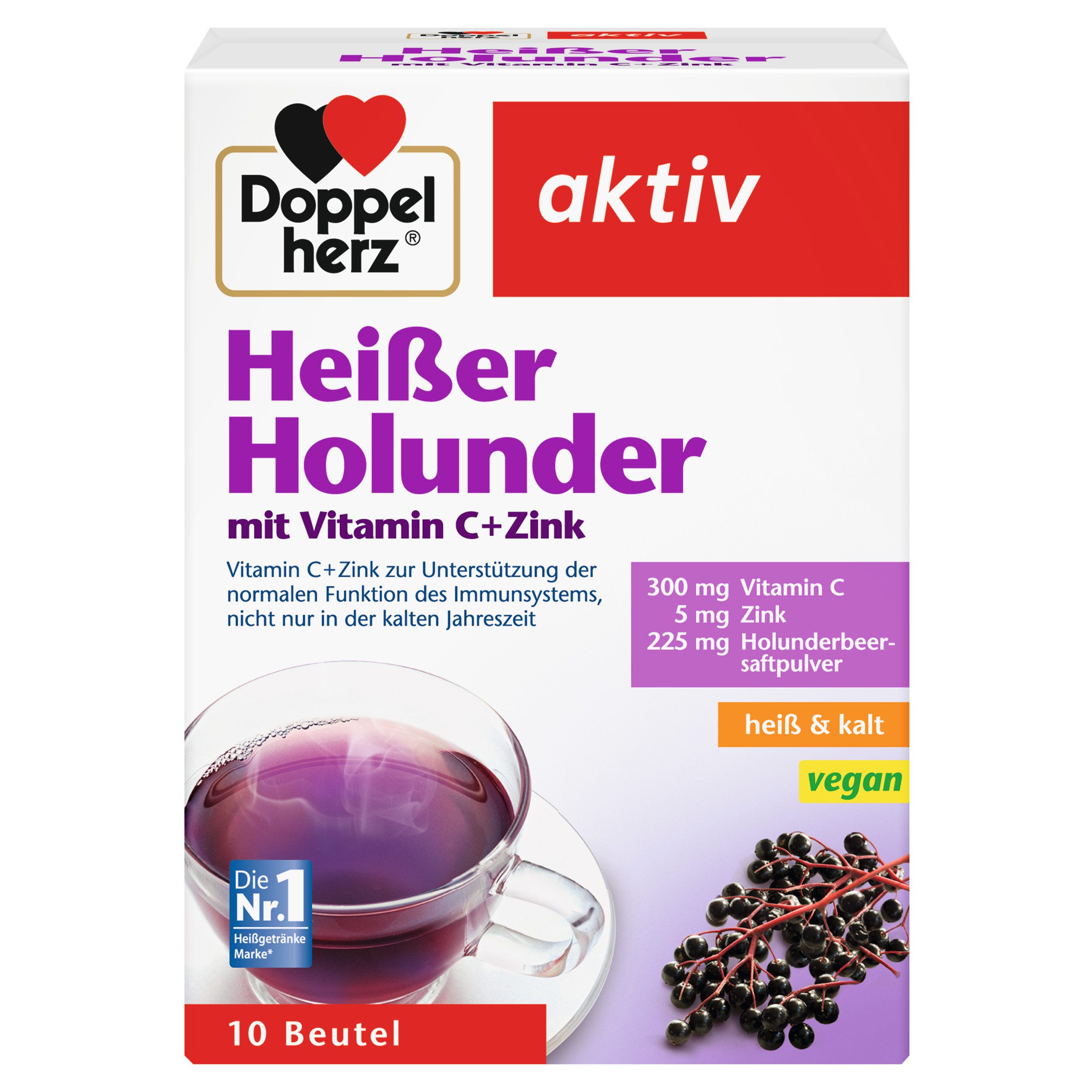 Doppelherz Doppelherz Heißer Holunder mit Vitamin C und Zink, 10 Beutel, 150g Kapsel