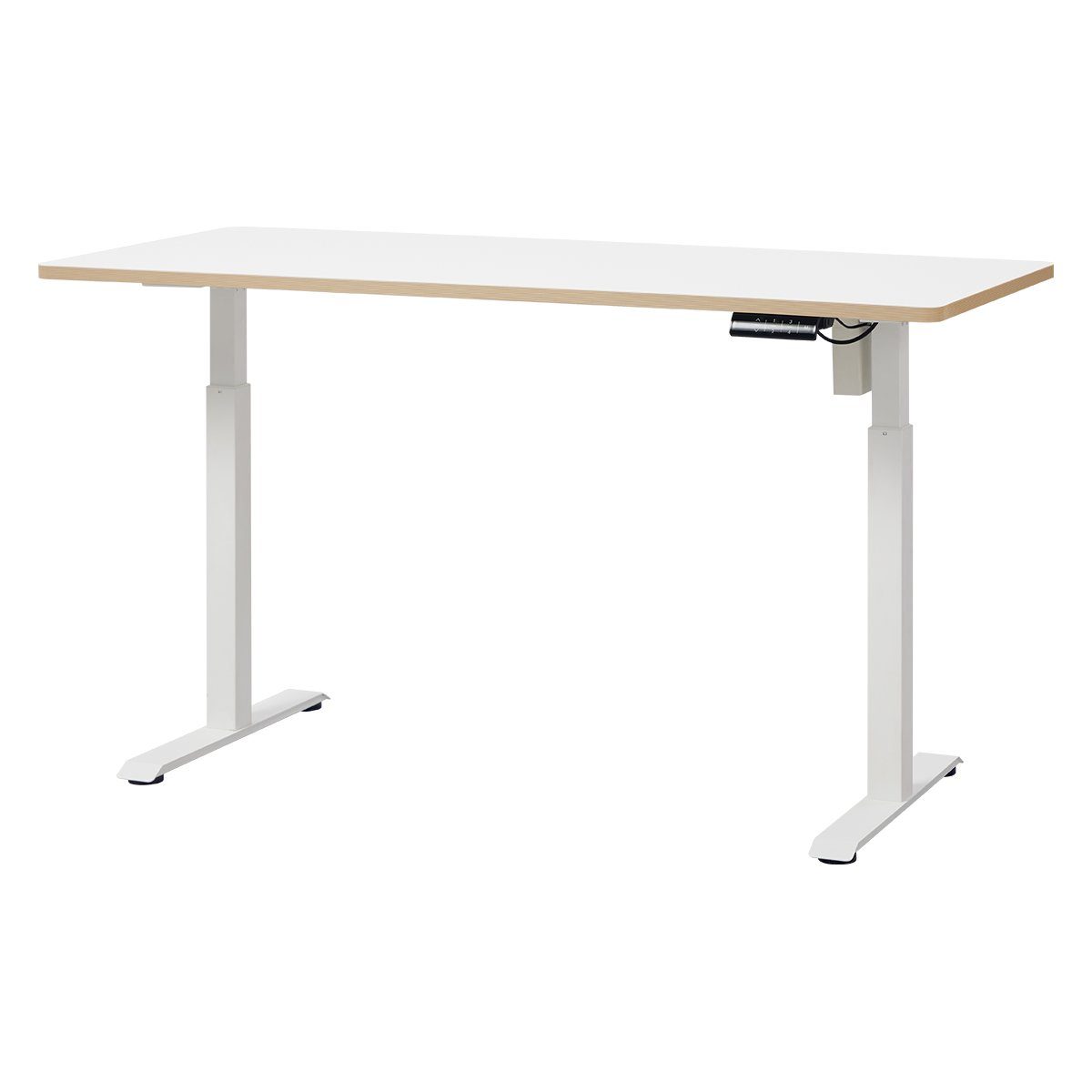 KOWO Schreibtisch 120cm / 160cm Schreibtisch höhenverstellbar Elektrisch Bürotisch, Home Office, 4 Memory-Steuerung, Touchscreen, durchgehende Tischplatte