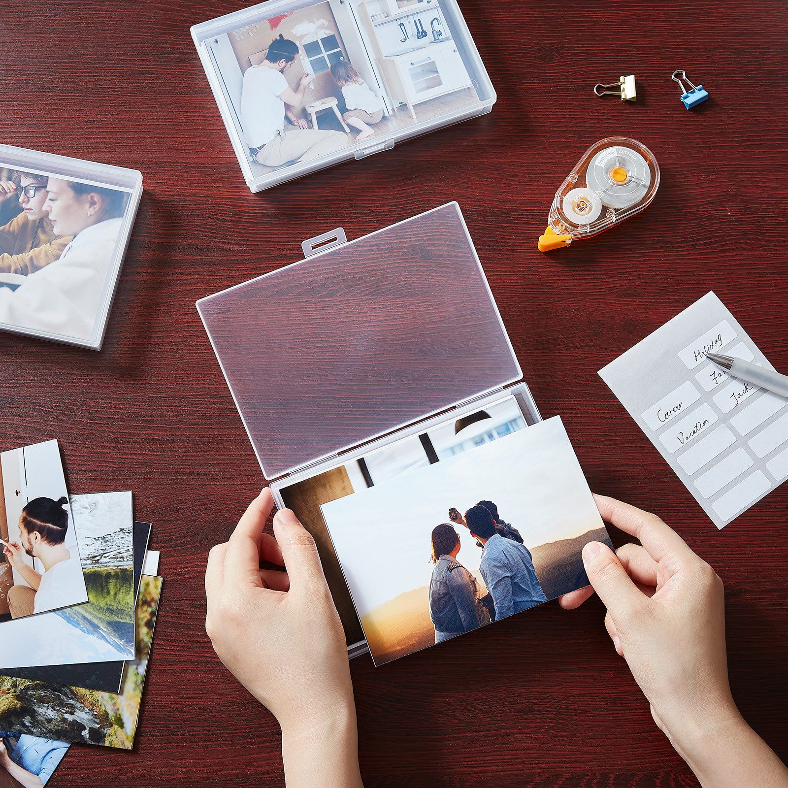 Lifewit Fotobox Fotoaufbewahrungsbox,18 Fotohalter, Foto Organizer günstig online kaufen