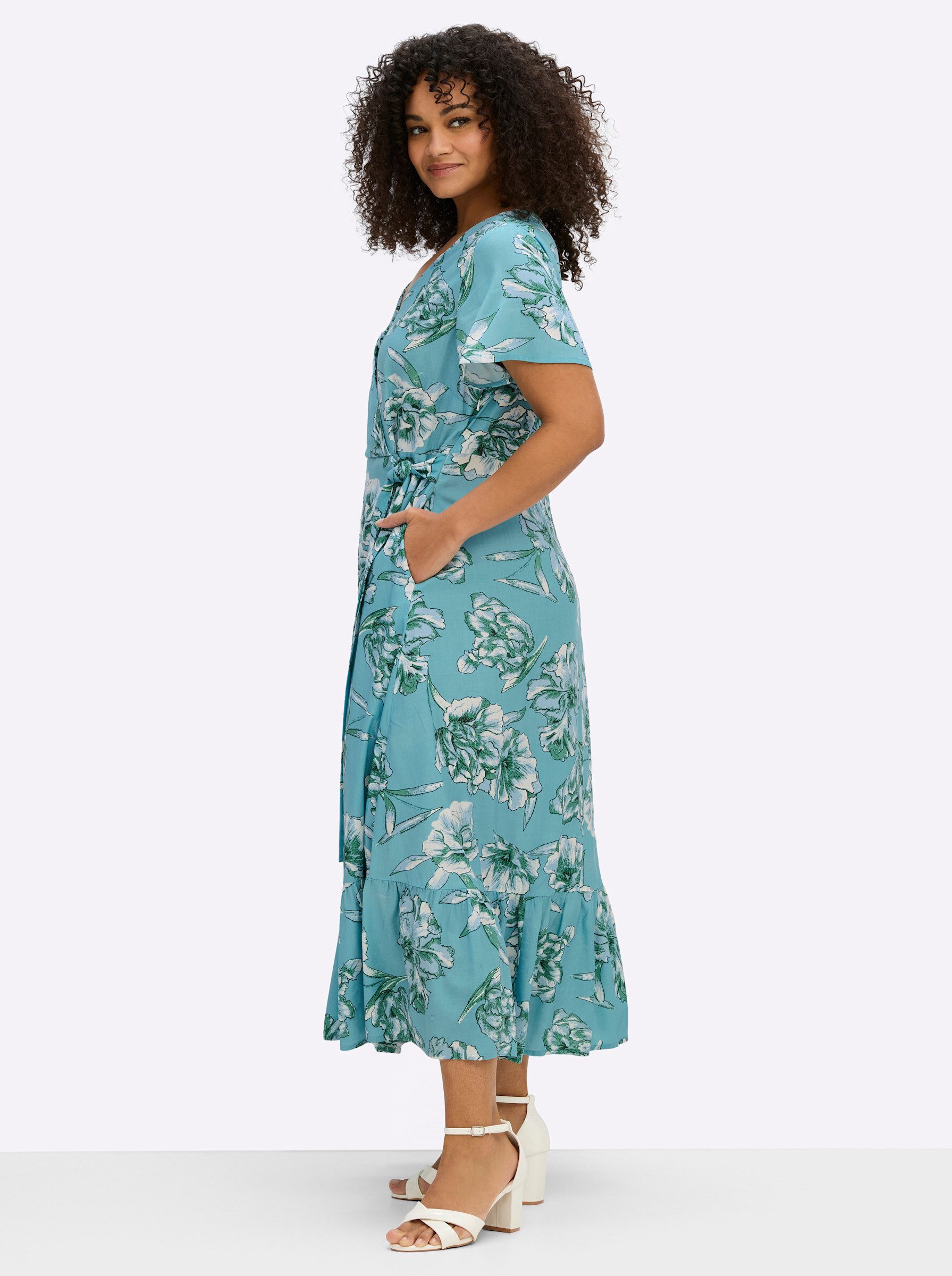 sheego by Joe Browns Etuikleid Kleid Kurzarm – Bild 4 von 5