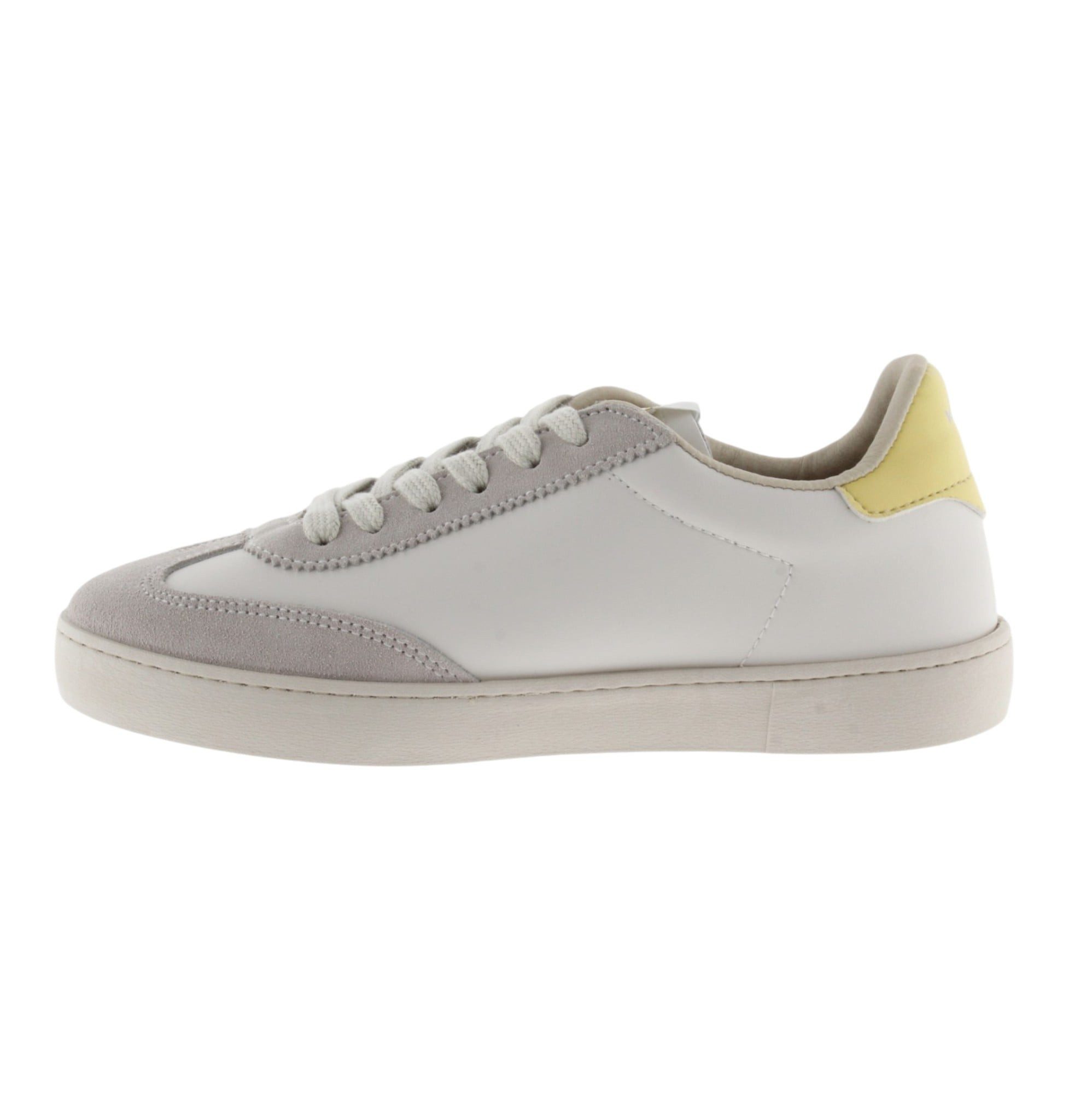 Victoria Berlin Ciclista (Lederoptik/Velourleder) - weiss/gelb Sneaker