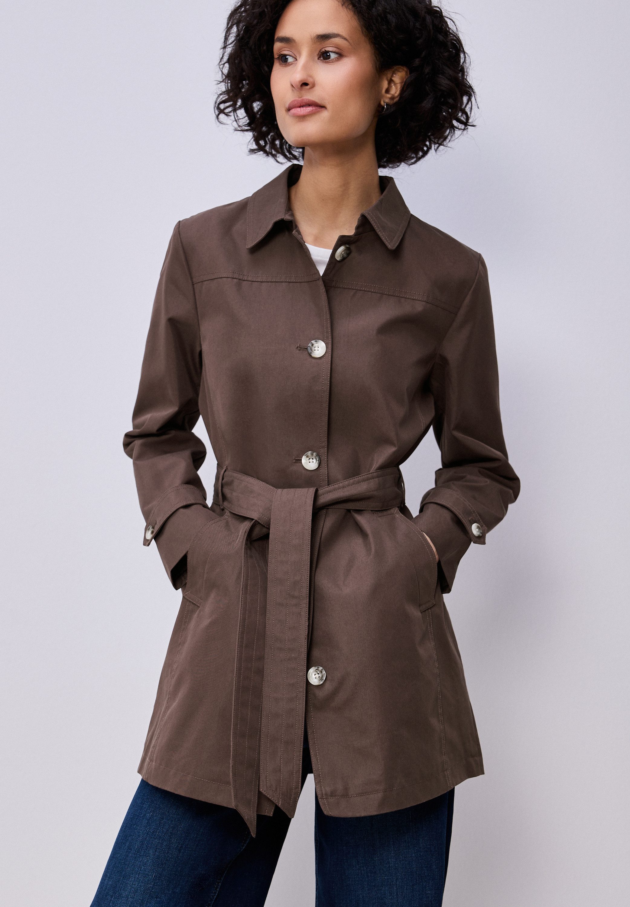STREET ONE Outdoorjacke im soften Baumwoll-Mix
