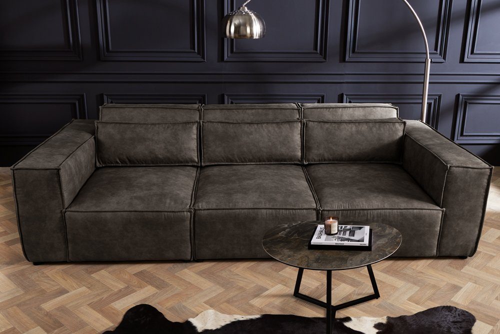 riess-ambiente 3-Sitzer BOSSA NOVA 260cm antik dunkelgrau, Einzelartikel 1 günstig online kaufen