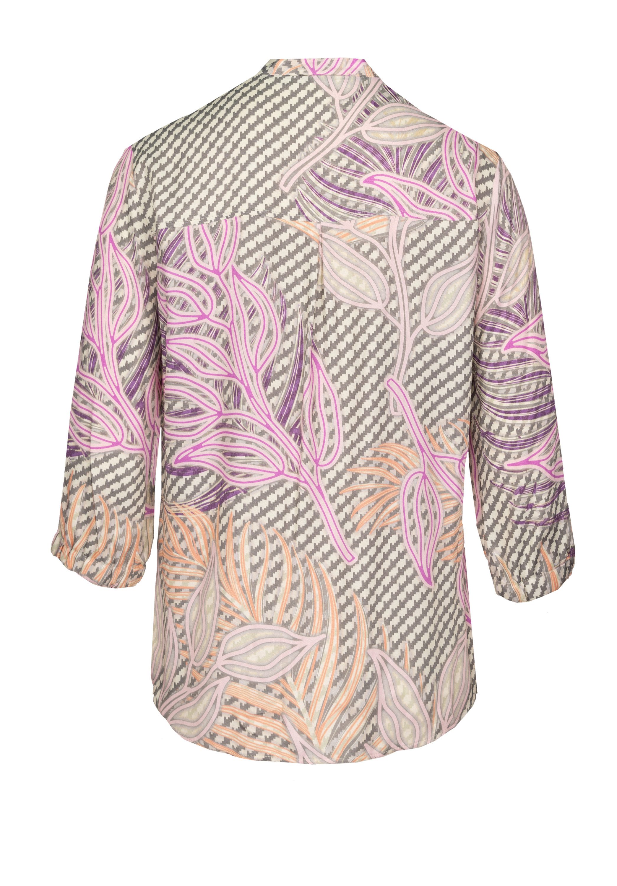 bianca Druckbluse ADINA in modernem Druck in Pastellfarben