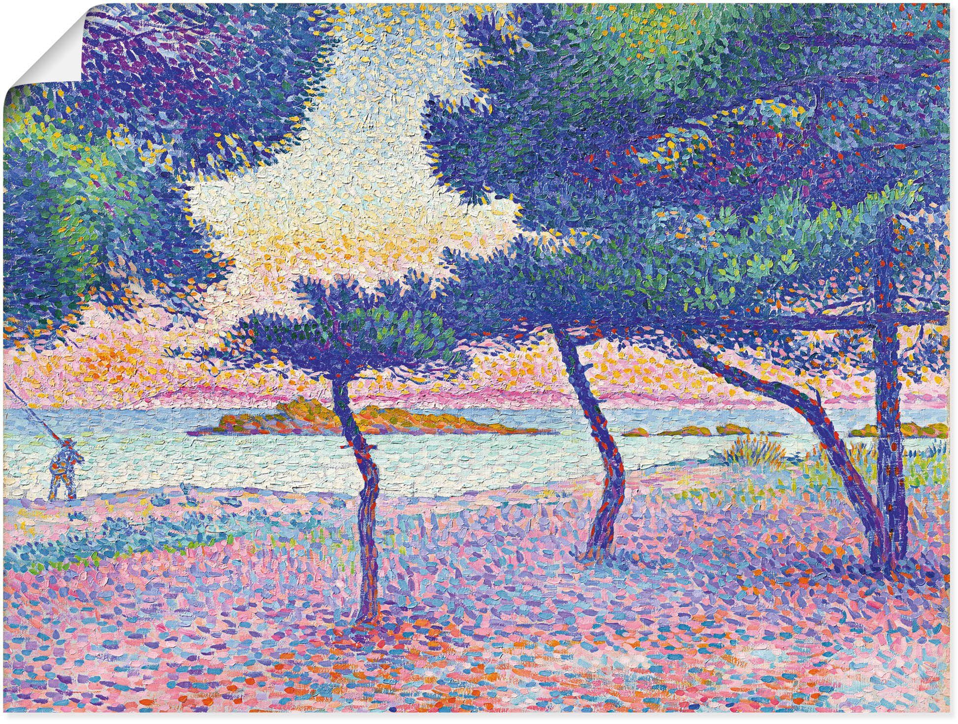 Artland Wandbild Der Strand von Saint-Clair. 1896, Wiesen & Baumbilder (1 St), als Alubild, Leinwandbild, Wandaufkleber oder Poster in versch. Größen