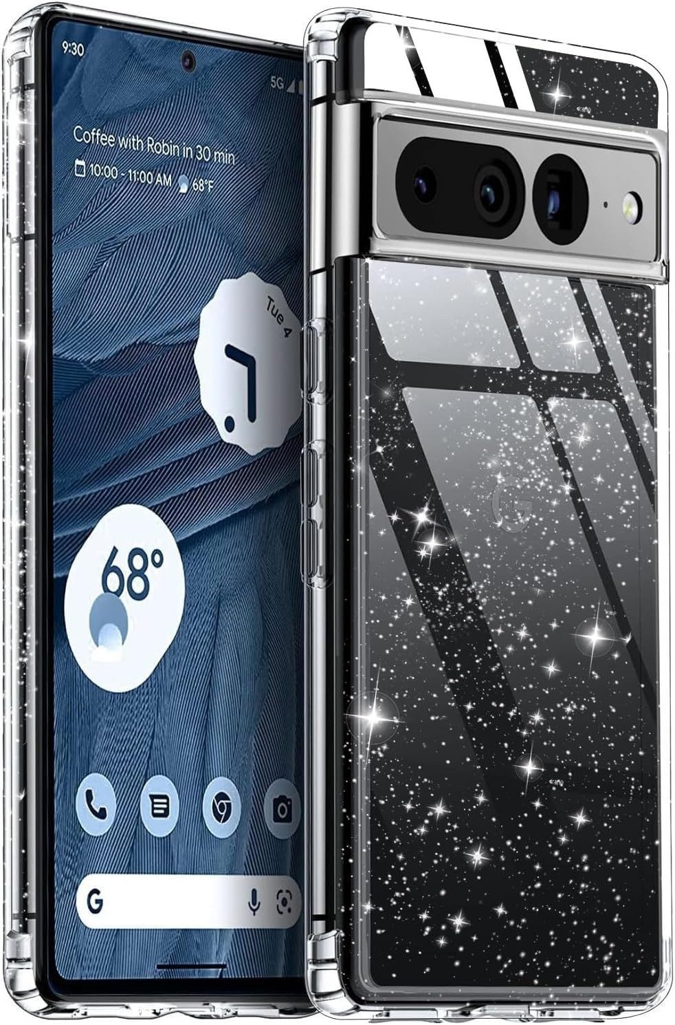 Baker Handyhülle Google Pixel 6 6a 6 Pro 7 7a 7 Pro 8 8a 8 Pro 9 9a 9 Pro, Transparent Schutzhülle Silikon mit Stoßfest Schutzecken