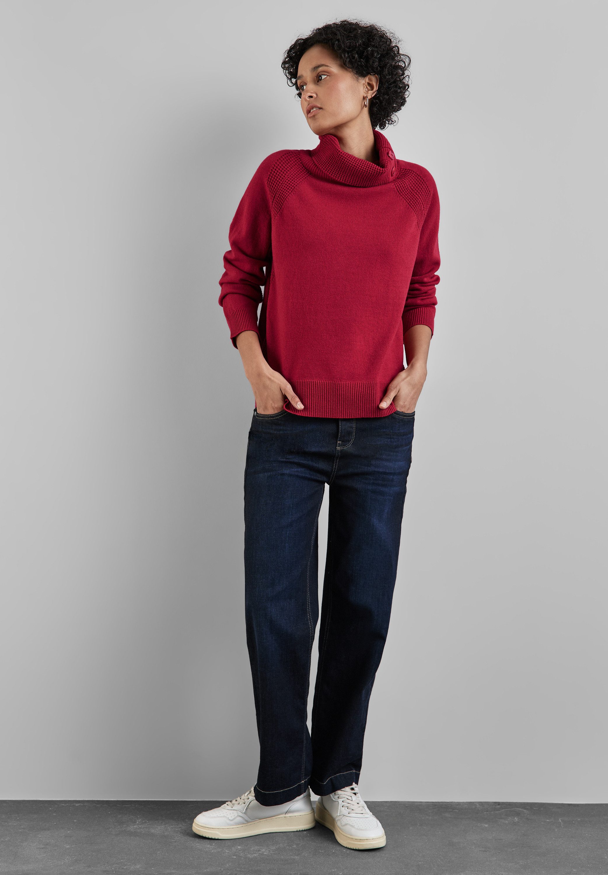 STREET ONE Stehkragenpullover Feinstrick