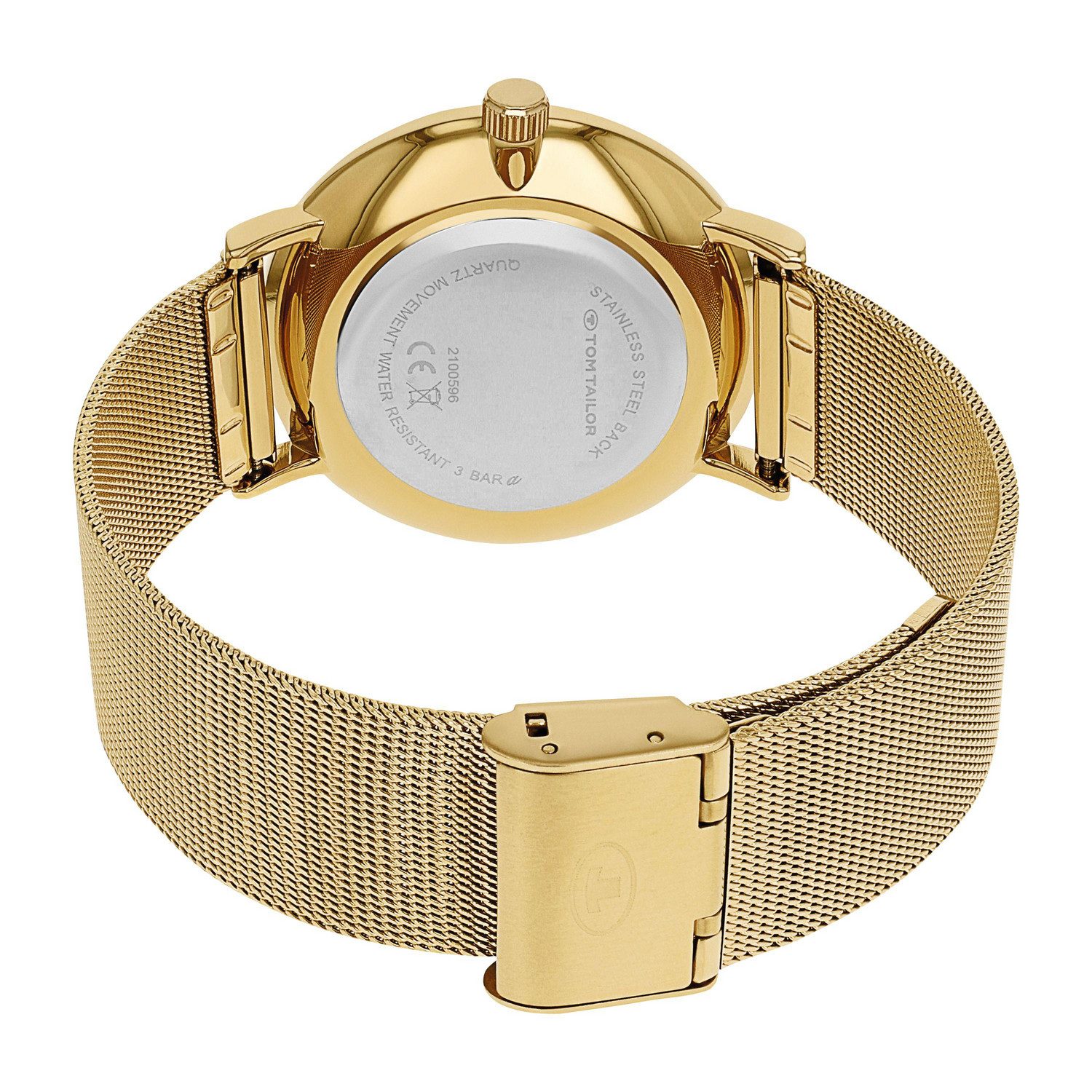 TOM TAILOR Quarzuhr 2100596, Armbanduhr, Herrenuhr, Edelstahlarmband, analog